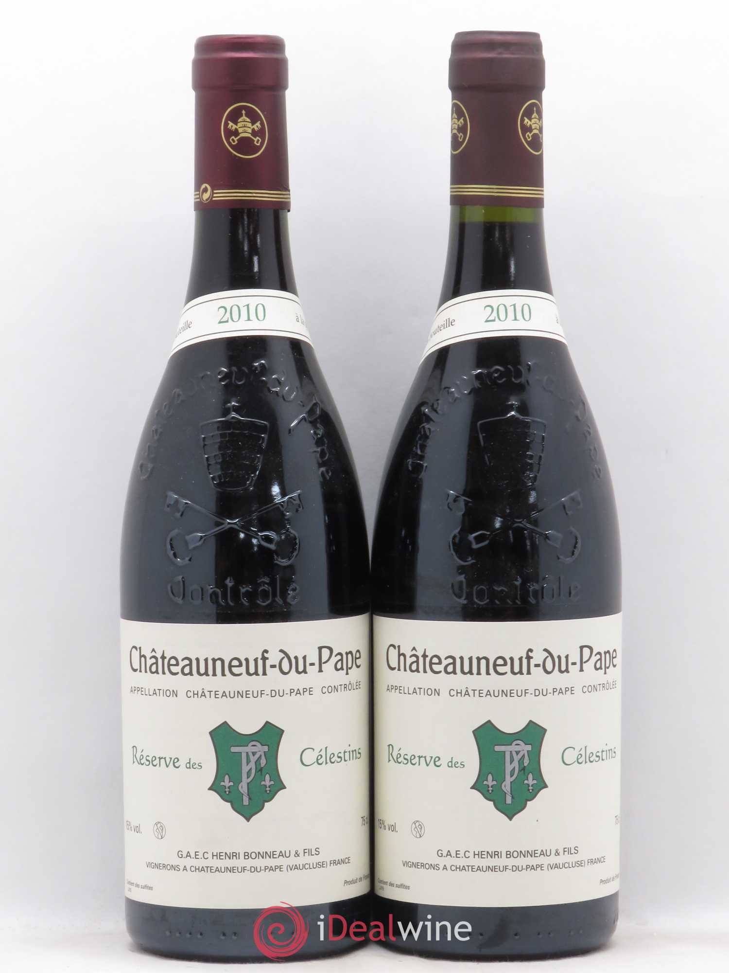 Châteauneuf-du-Pape Réserve des Célestins Henri Bonneau & Fils 2010 - Lot de 2 bouteilles - 0