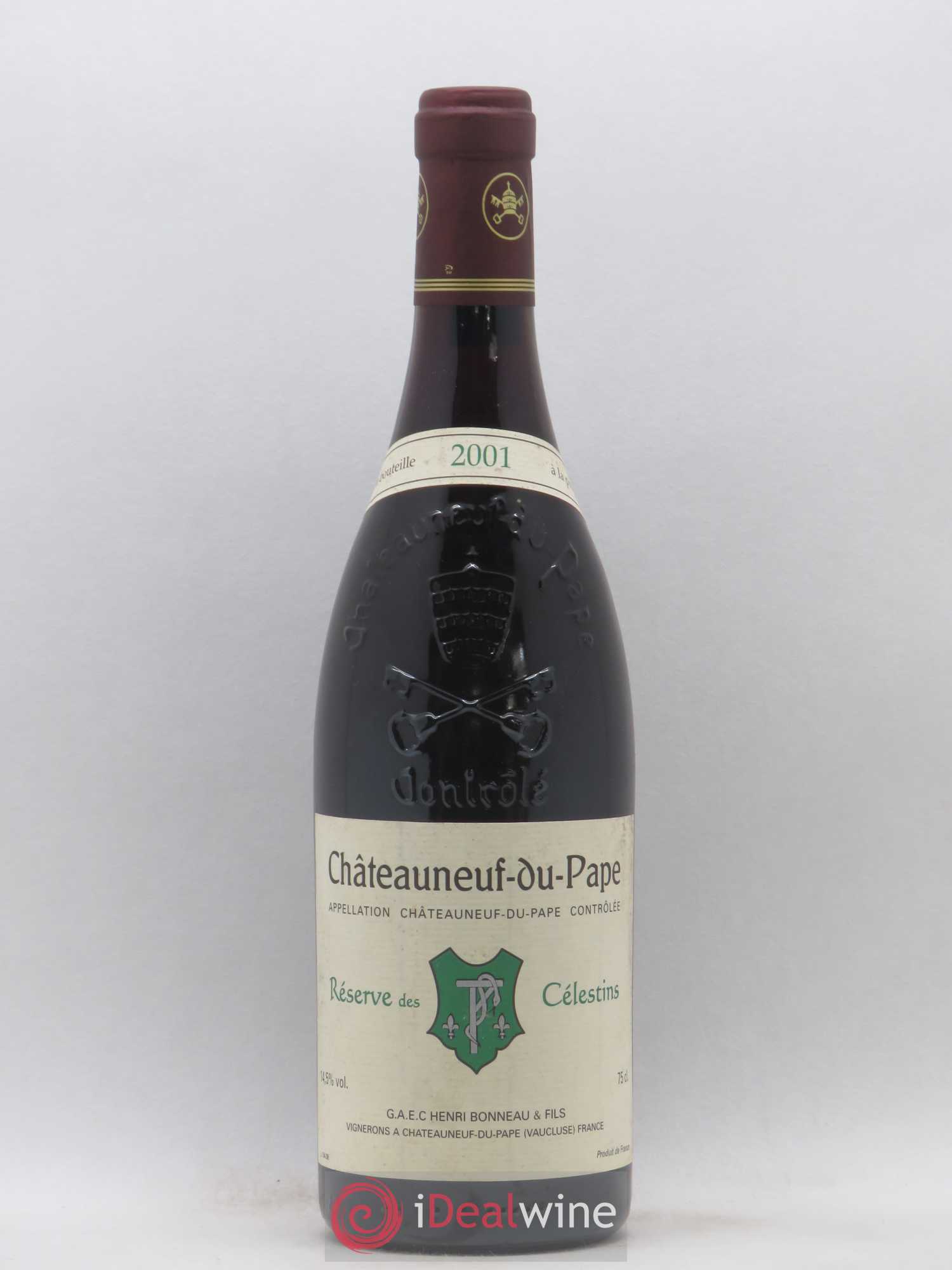 Châteauneuf-du-Pape Réserve des Célestins Henri Bonneau & Fils 2001 - Lot de 1 bouteille - 0