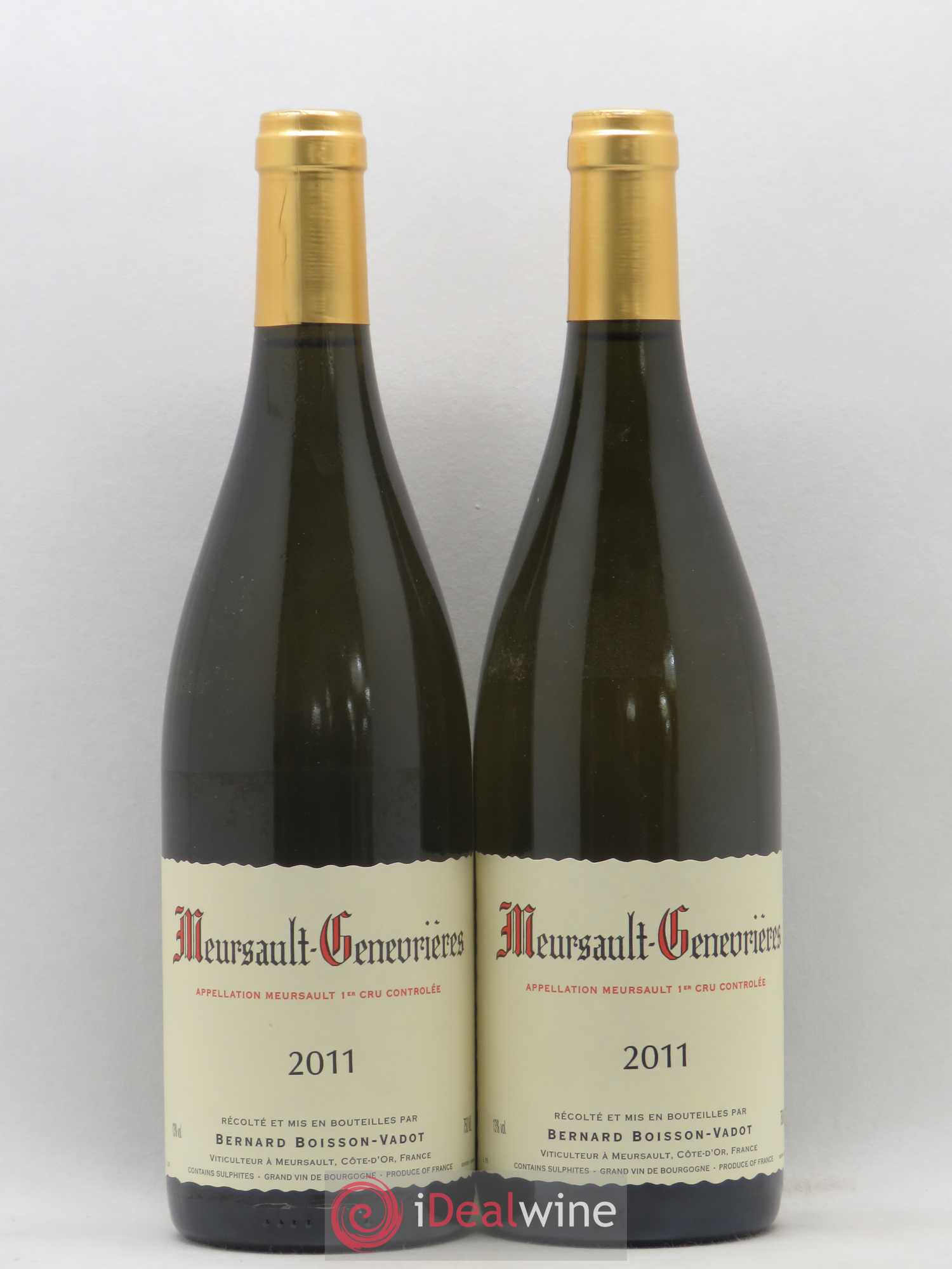 Meursault 1er Cru Genevrières Boisson-Vadot (Domaine) 2011 - Lot de 2 bouteilles - 0