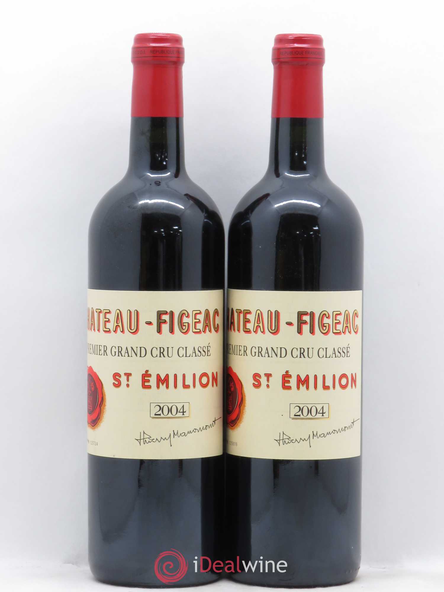 Château Figeac 1er Grand Cru Classé A 2004 - Lot de 2 bouteilles - 0