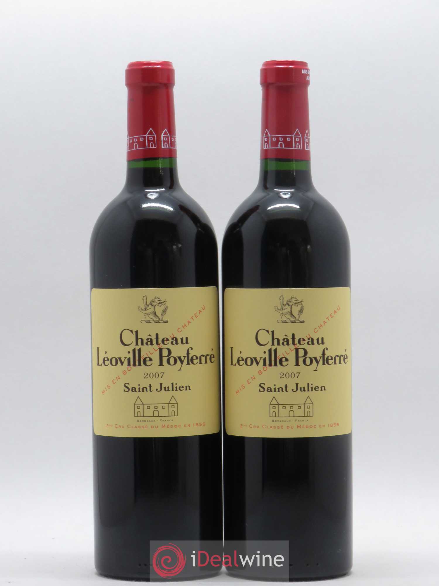 Château Léoville Poyferré 2ème Grand Cru Classé 2007 - Lot de 2 bouteilles - 0