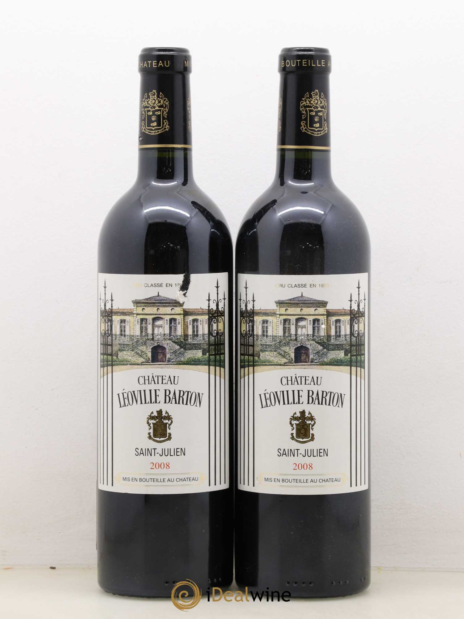 Château Léoville Barton 2ème Grand Cru Classé 2008 - Lot de 2 bouteilles - 0