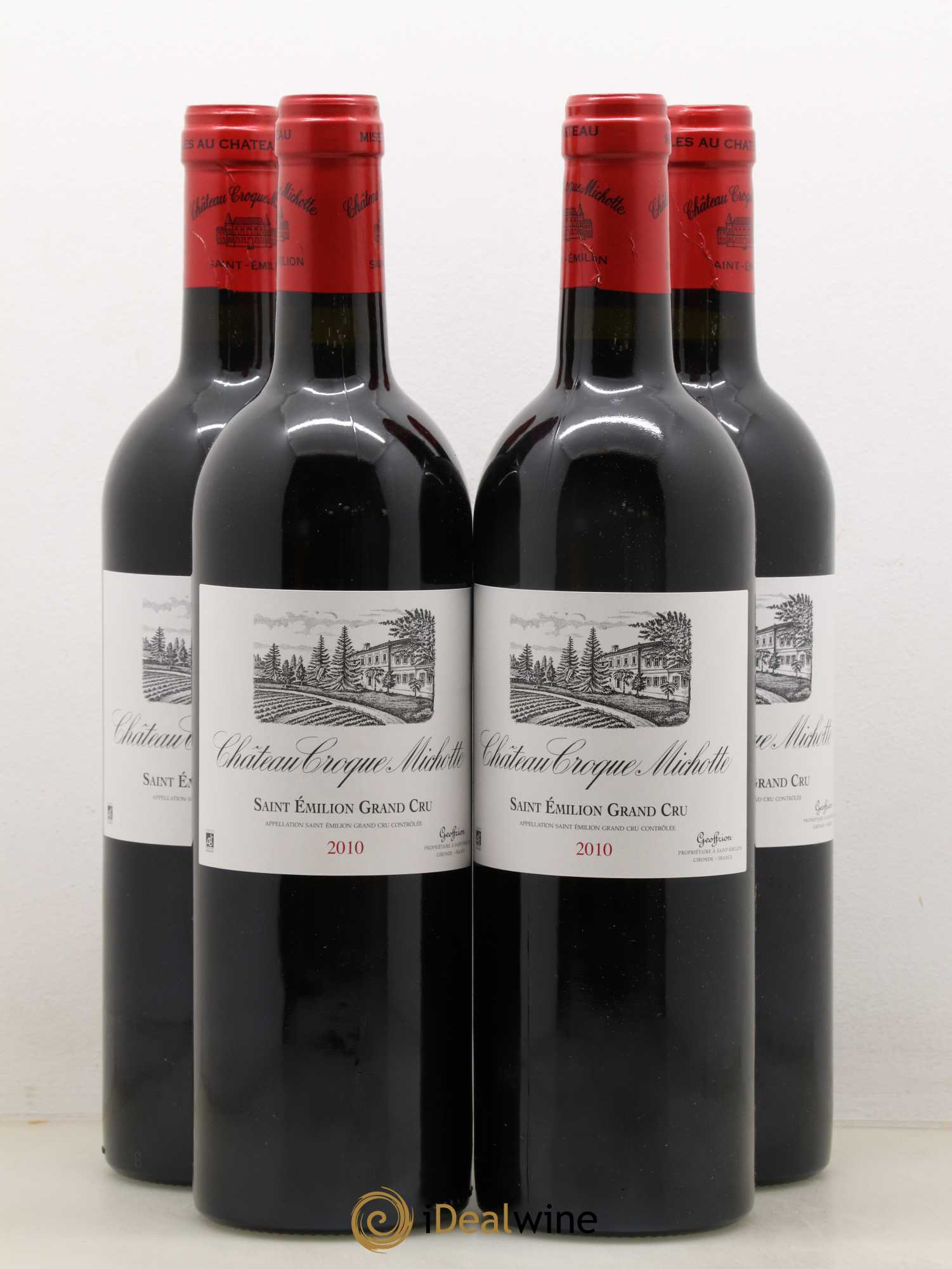 Château Croque Michotte 2010 - Lot de 4 bouteilles - 0