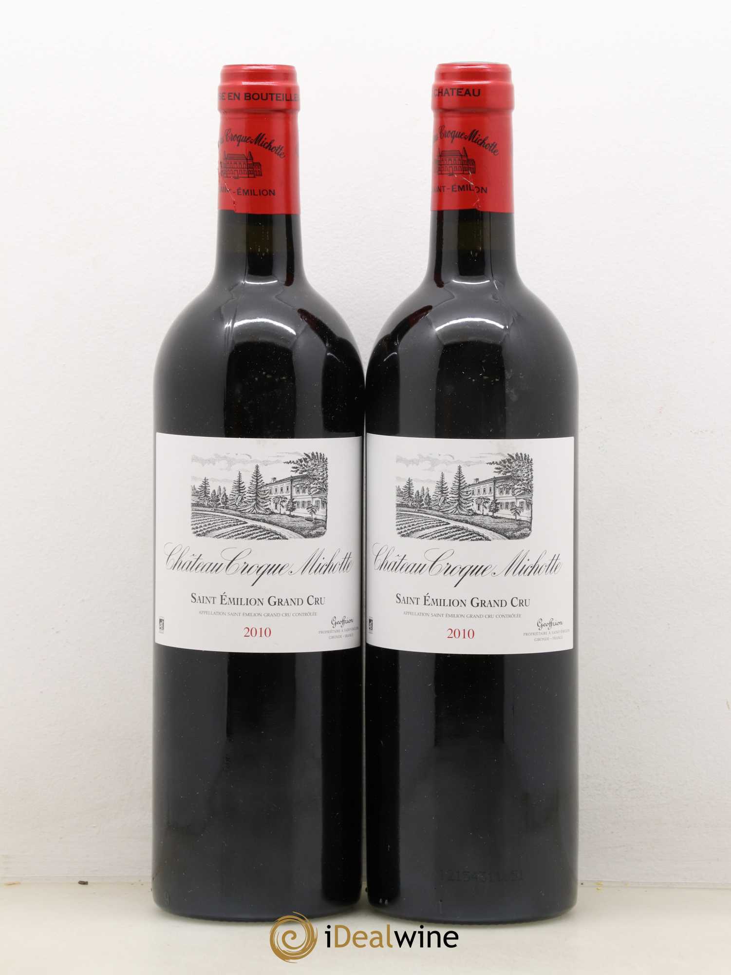 Château Croque Michotte 2010 - Lot de 2 bouteilles - 0
