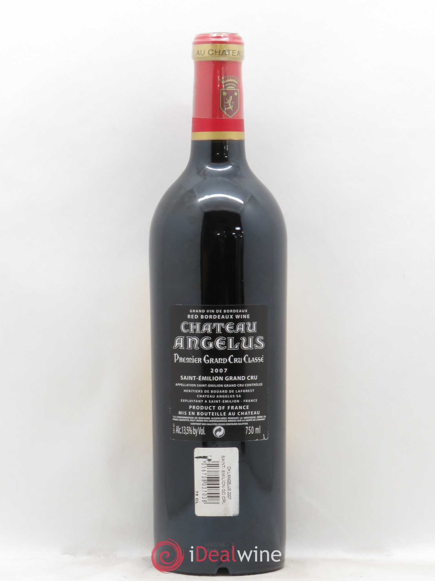 Château Angélus 1er Grand Cru Classé A 2007 - Lot de 1 bouteille - 1