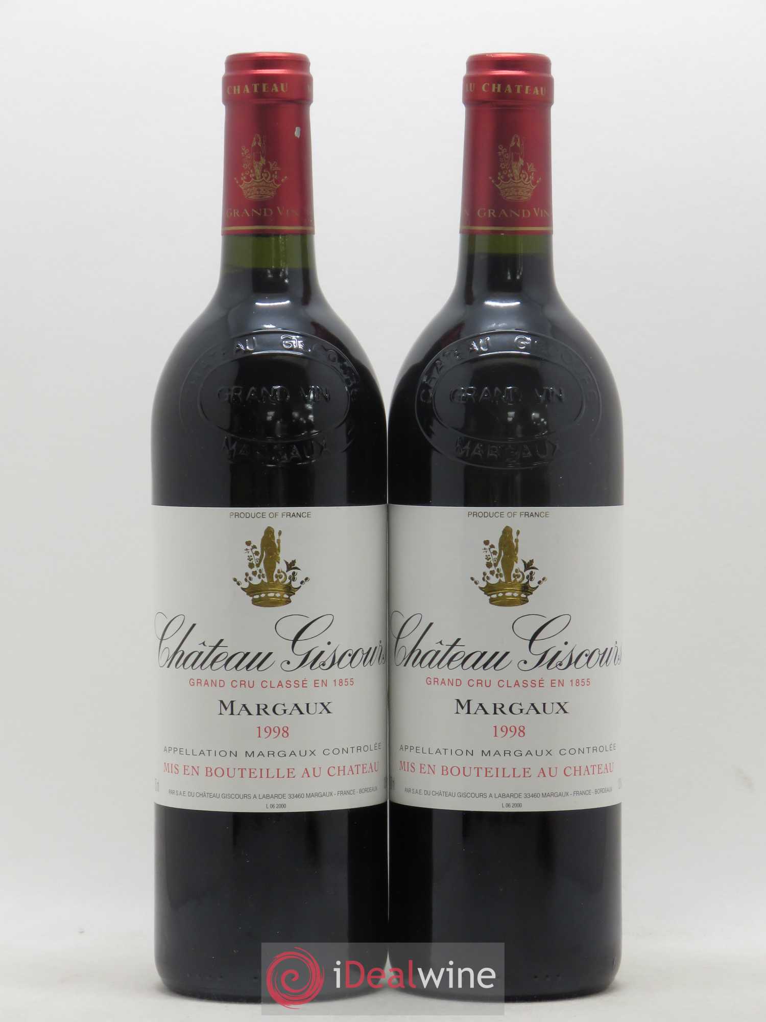 Château Giscours 3ème Grand Cru Classé 1998 - Lot de 2 bouteilles - 0