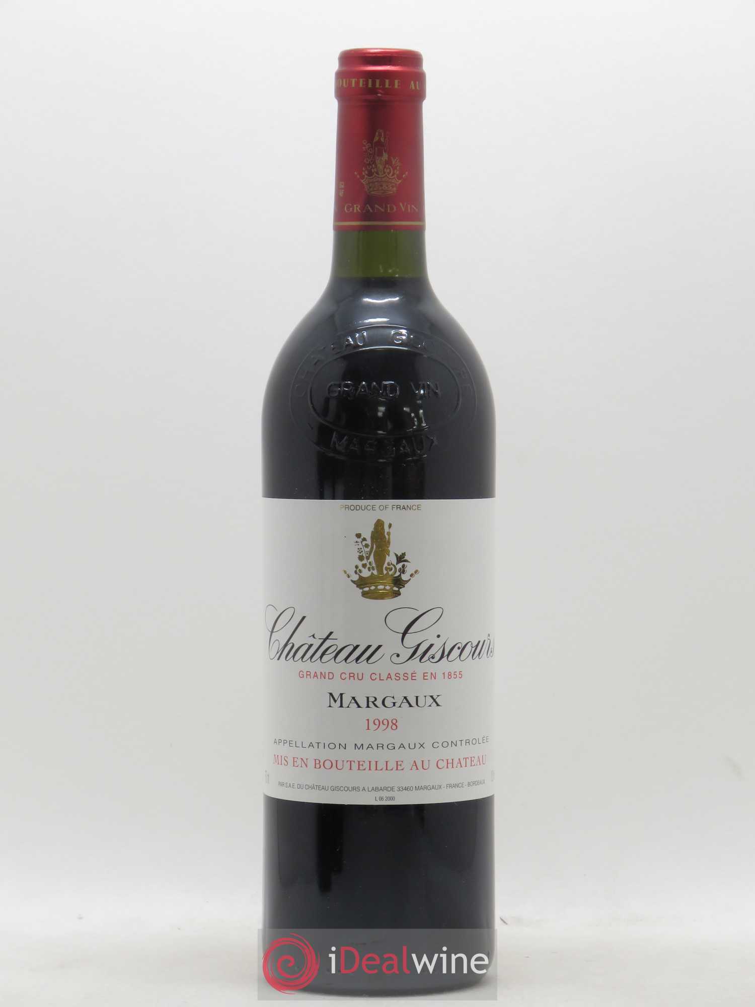 Château Giscours 3ème Grand Cru Classé 1998 - Lot de 1 bouteille - 0