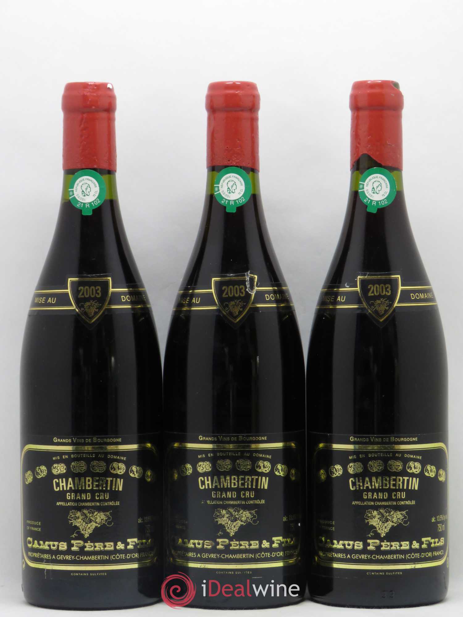 Chambertin Grand Cru 2003 - Posten von 3 Flaschen - 0
