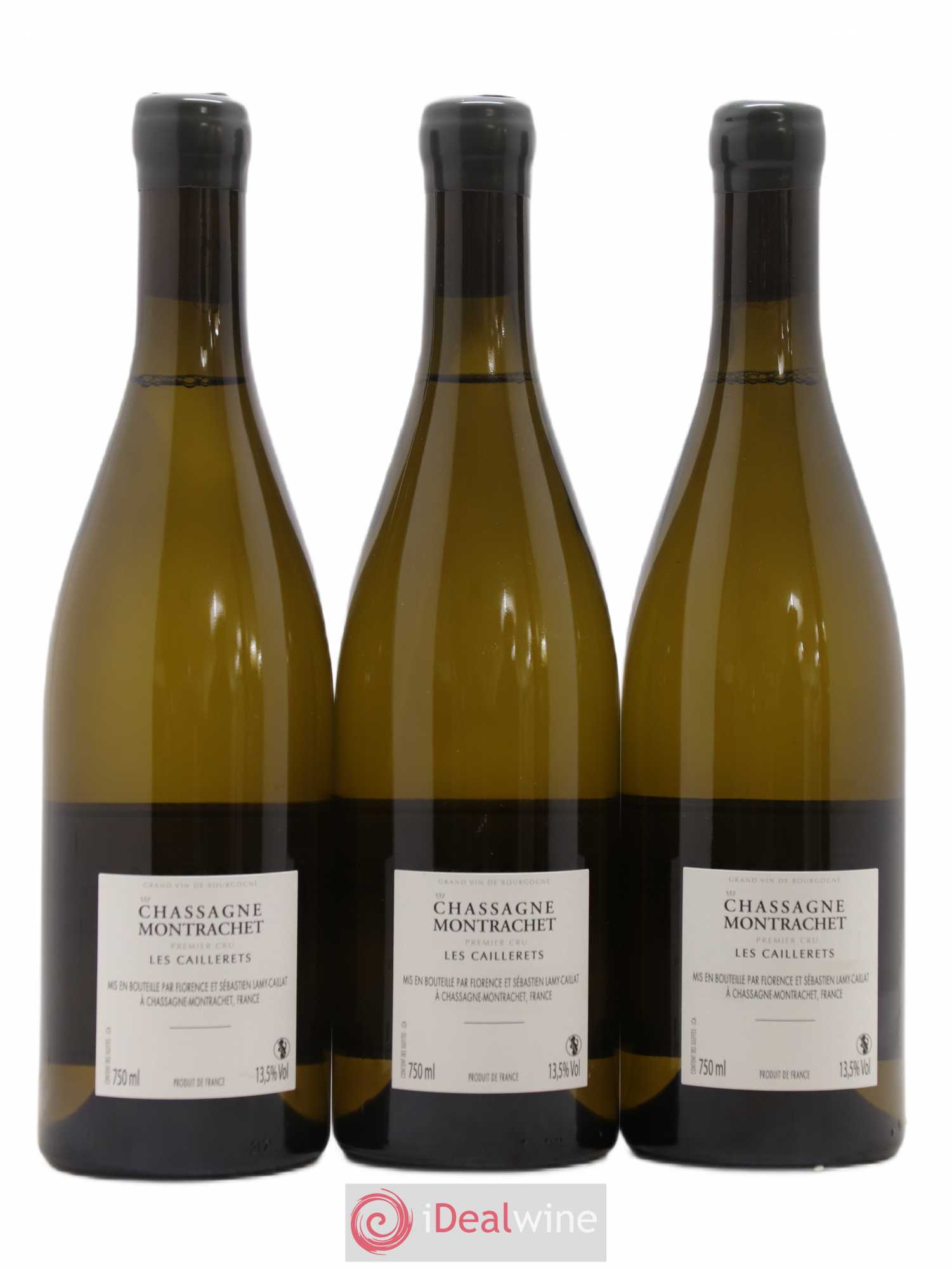 Chassagne-Montrachet 1er Cru Les Caillerets Lamy-Caillat (Domaine) 2018 - Lot de 3 bouteilles - 1