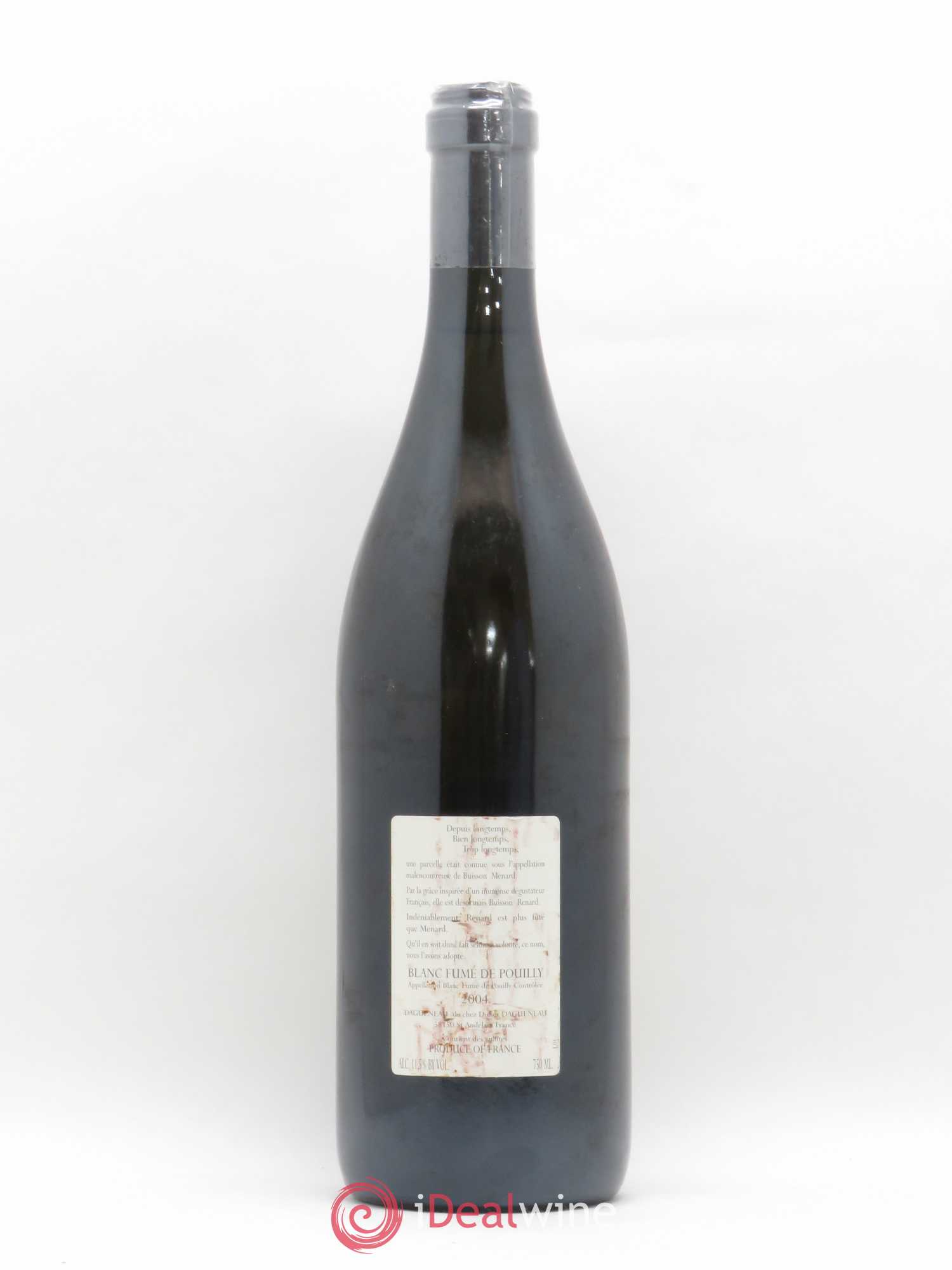 Vin de France (anciennement Pouilly-Fumé) Buisson Renard Dagueneau (Domaine Didier - Louis-Benjamin) 2004 - Lot de 1 bouteille - 1
