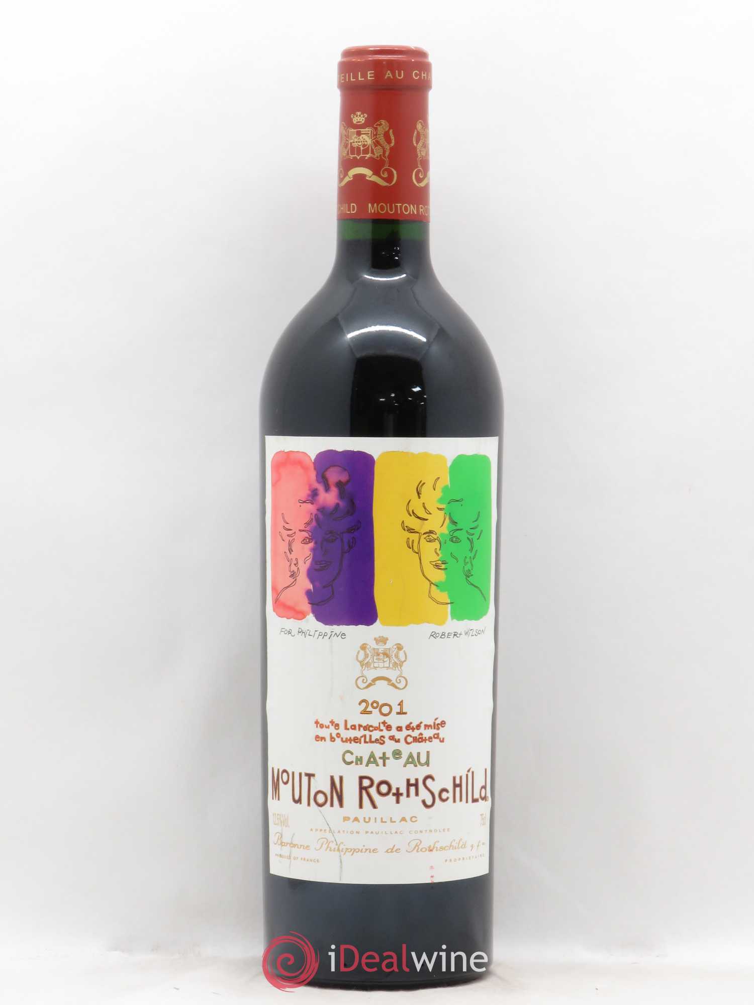 Château Mouton Rothschild 1er Grand Cru Classé 2001 - Lot de 1 bouteille - 0