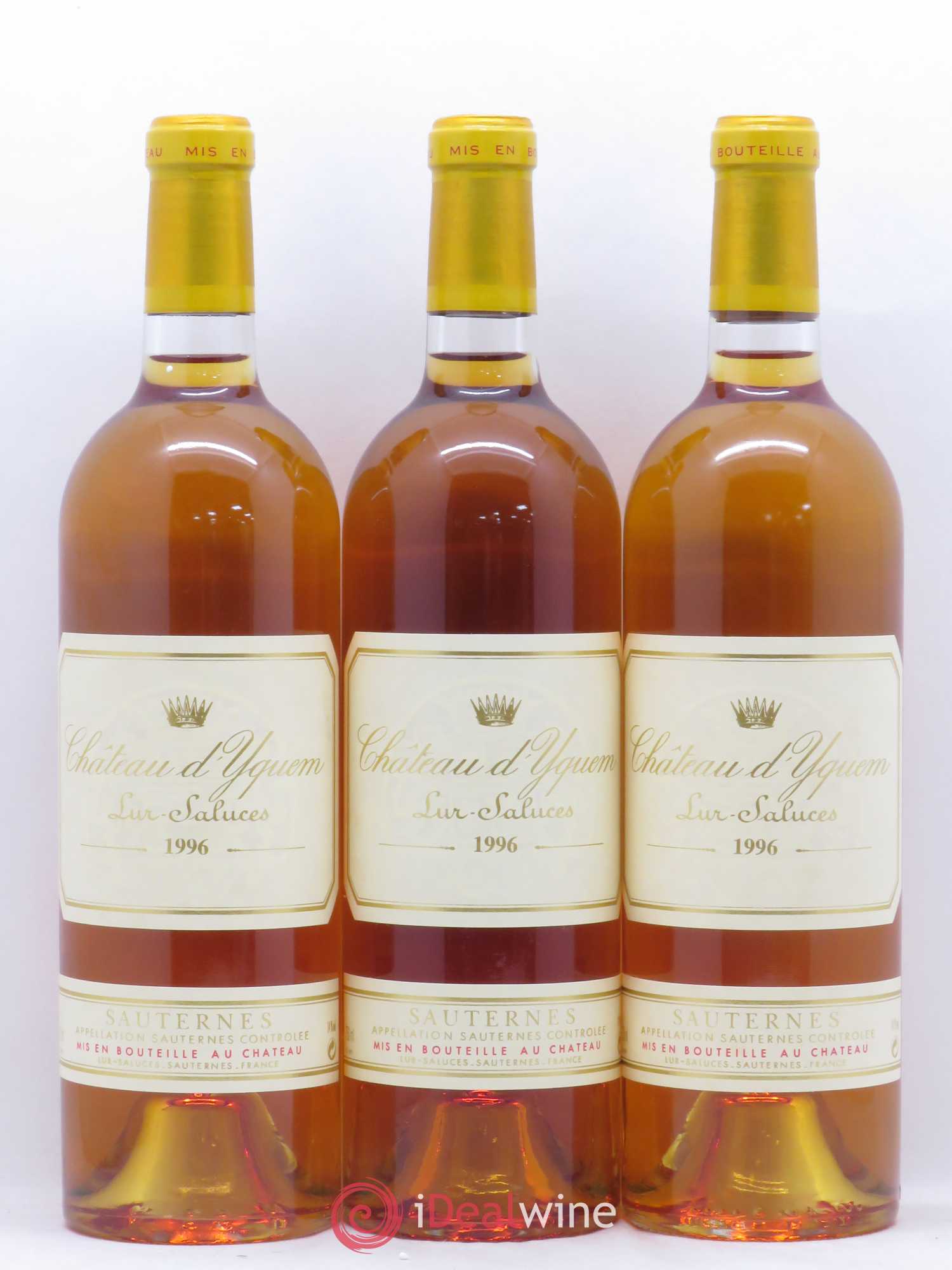 Château d' Yquem 1er Cru Classé Supérieur 1996 - Lotto di 3 bottiglie - 0