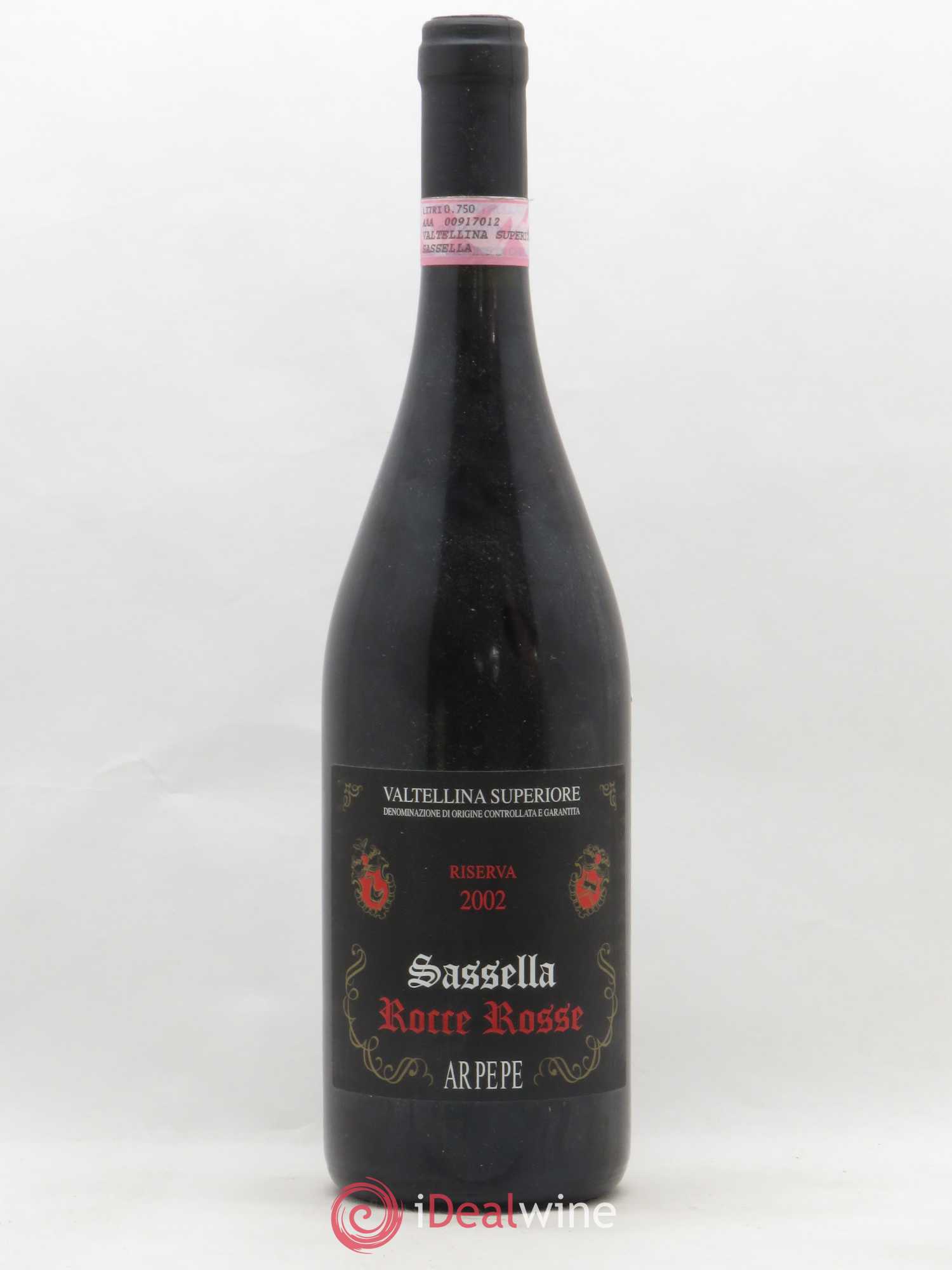 Italie Valtellina Superiore AR PE PE Sassella Rocce Rosse Riserva 2002 - Posten von 1 Flasche - 0