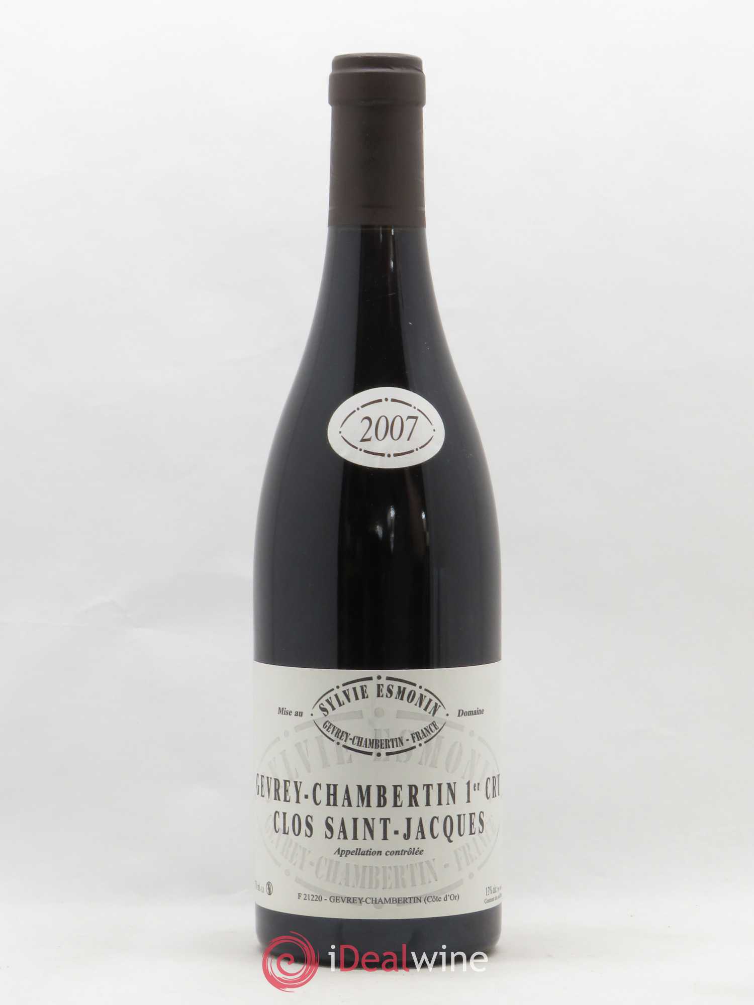 Gevrey-Chambertin 1er Cru Clos Saint Jacques Sylvie Esmonin 2007 - Lot de 1 bouteille - 0