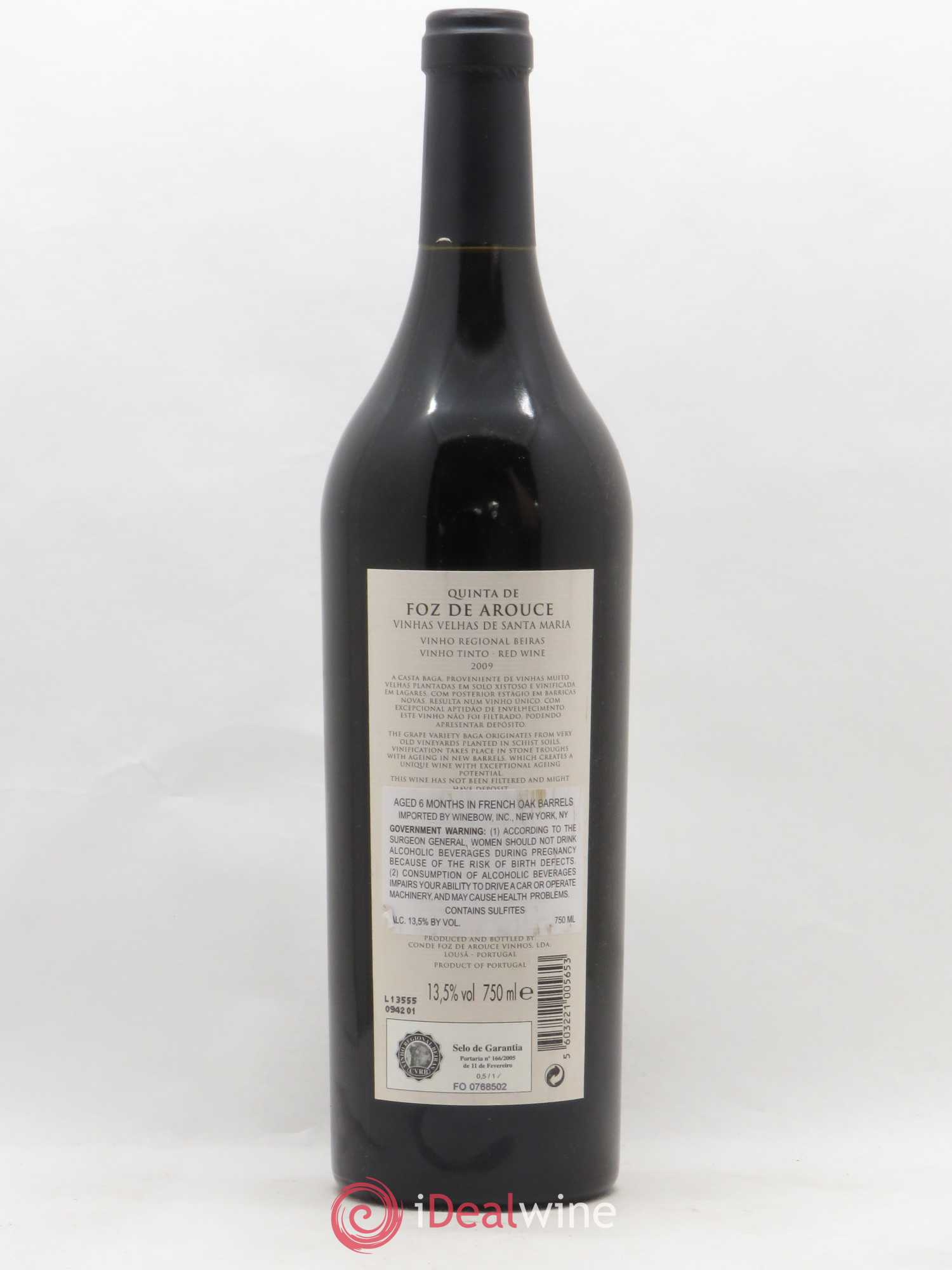 Portugal Vinho régional Beiras Quinta de Foz de Arouce Vinhas Velhas de Santa Maria 2009 - Posten von 1 Flasche - 1