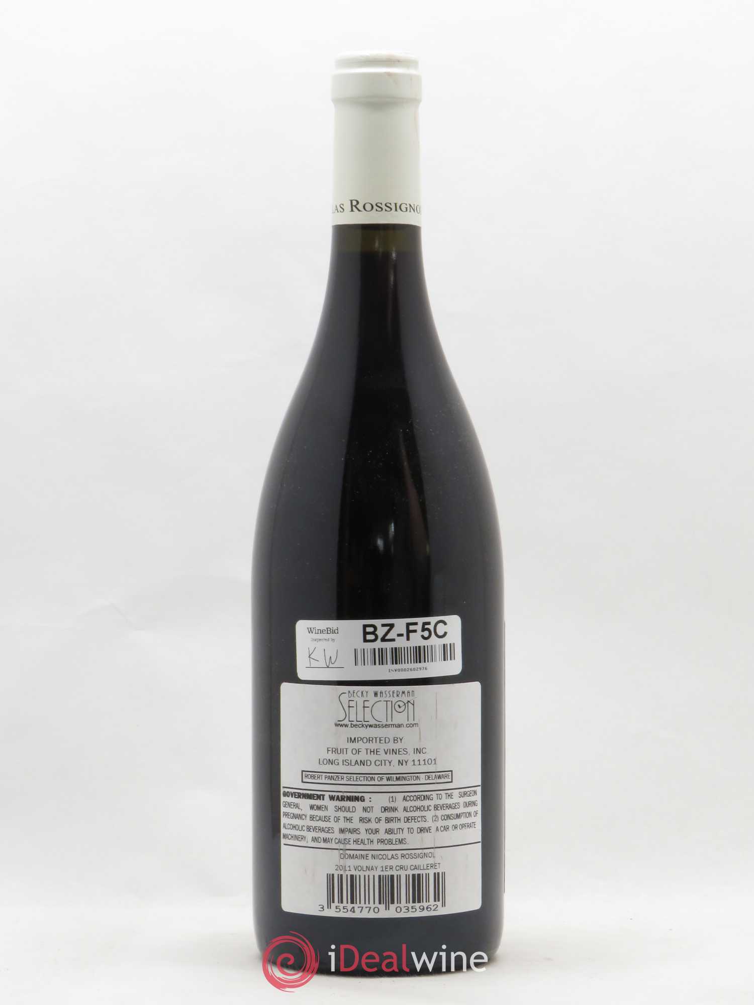 Volnay 1er Cru Cailleret Domaine Nicolas Rossignol 2011 - Posten von 1 Flasche - 1
