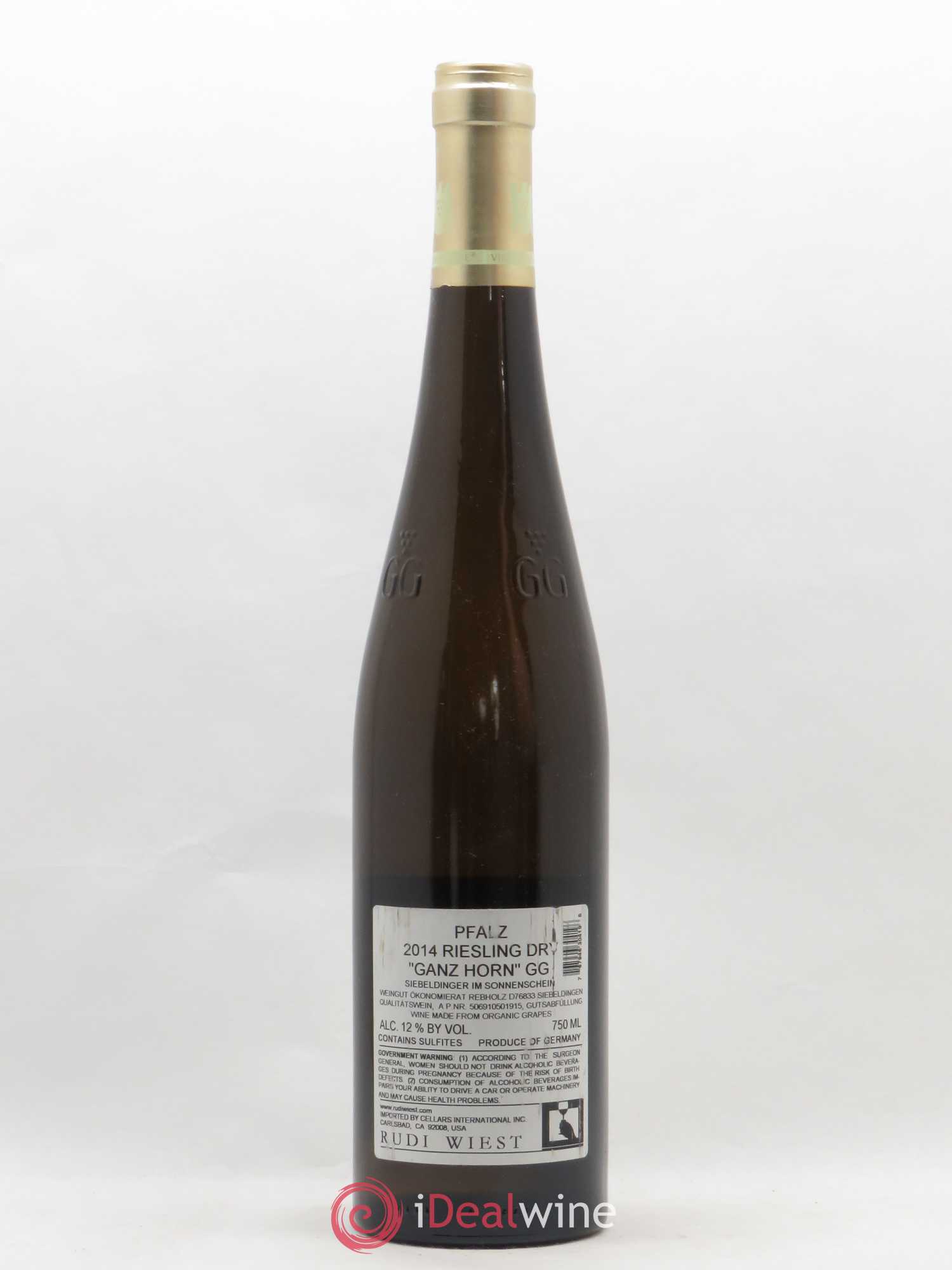 Divers Allemagne Pfalz Ganz Horn GG Riesling Pfalz Okonomierat Rebholz 2014 - Posten von 1 Flasche - 1