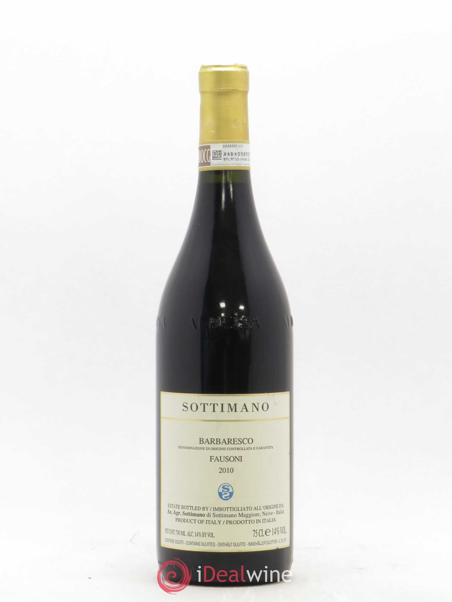 Barbaresco DOCG Fausoni Sottimano 2010 - Lot de 1 bouteille - 0