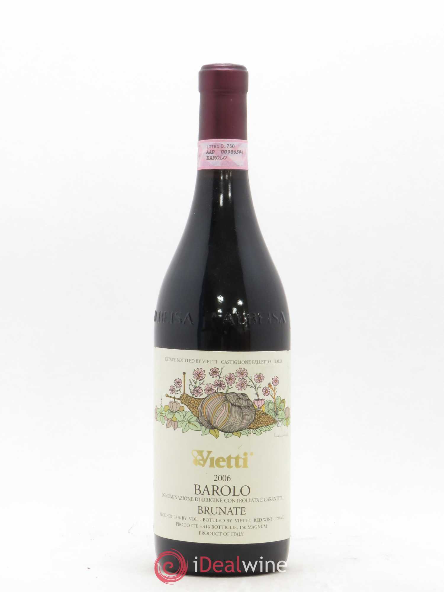 Barolo DOCG Brunate Vietti 2006 - Lot de 1 bouteille - 0