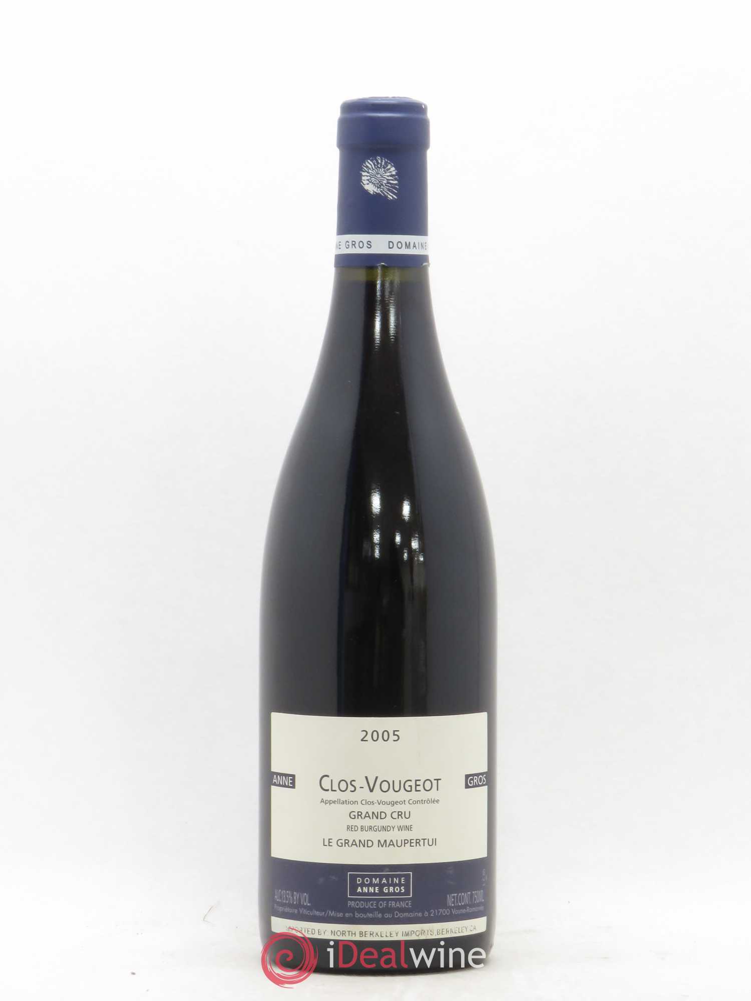 Clos de Vougeot Grand Cru Le Grand Maupertui Anne Gros 2005 - Lot de 1 bouteille - 0