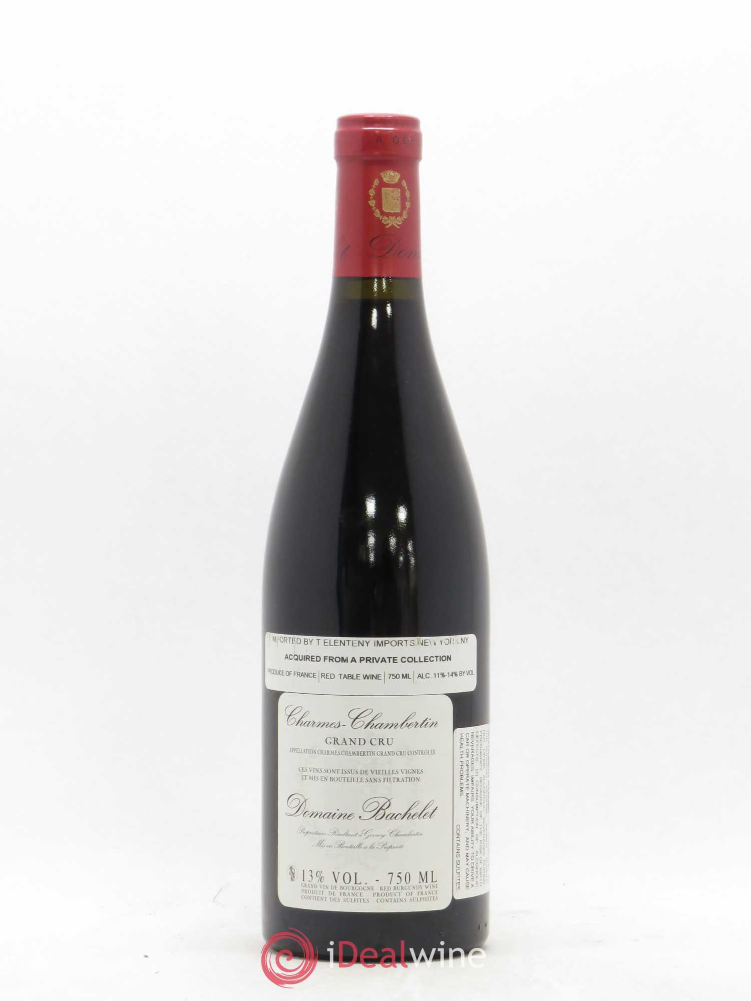 Charmes-Chambertin Grand Cru Vieilles Vignes Denis Bachelet (Domaine) 2011 - Lot de 1 bouteille - 1