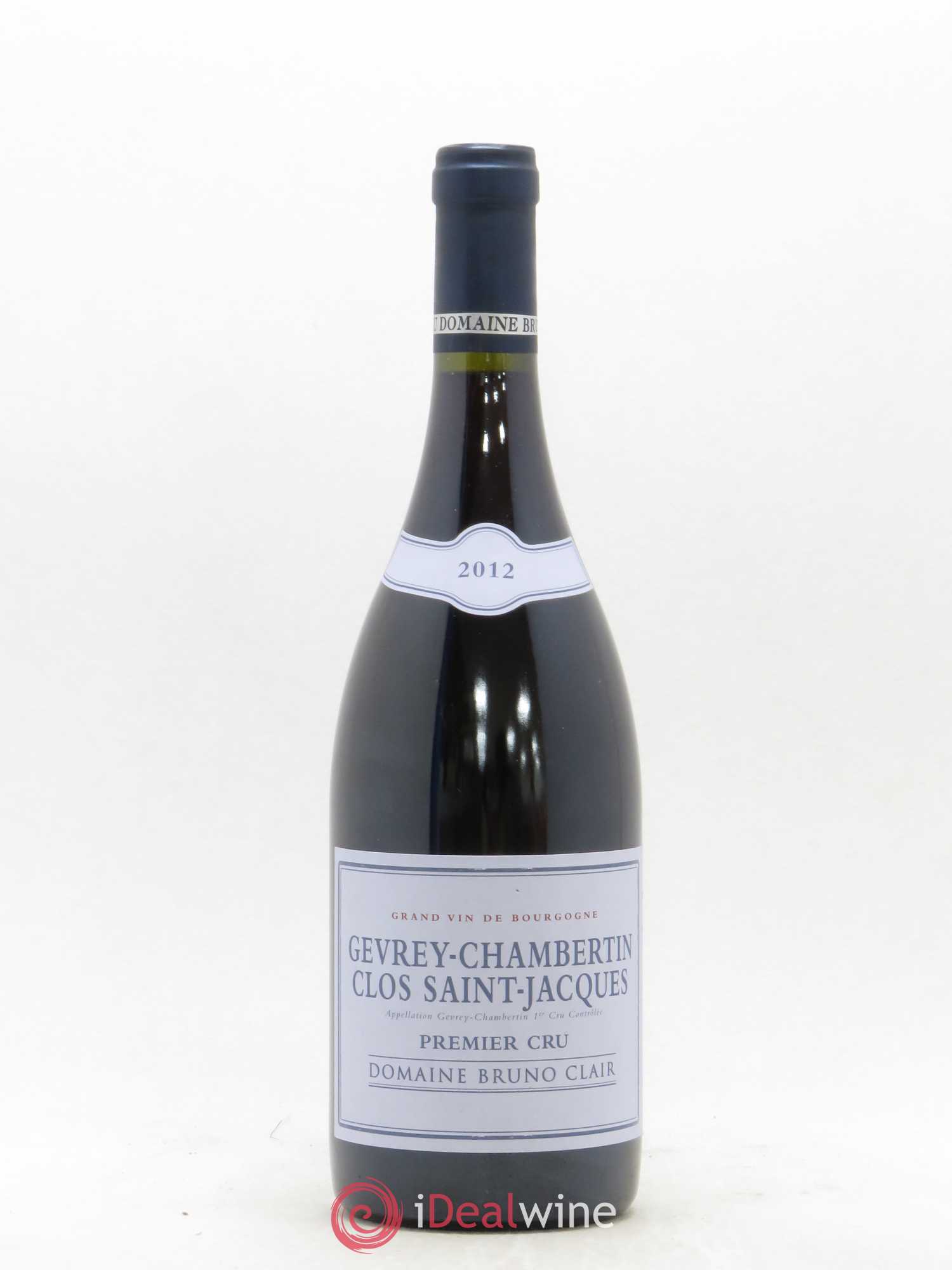 Gevrey-Chambertin 1er Cru Clos Saint-Jacques Bruno Clair (Domaine) 2012 - Lot de 1 bouteille - 0