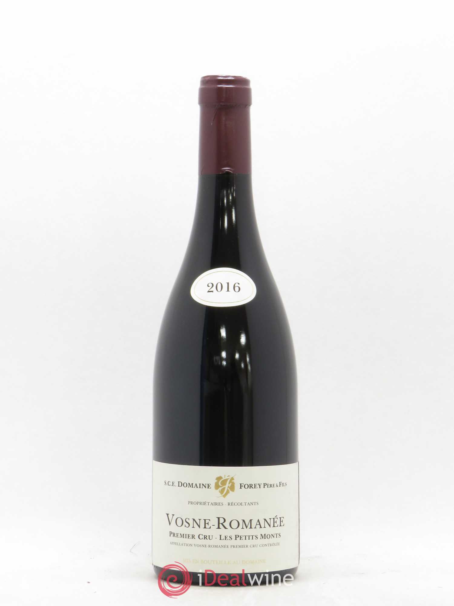 Vosne-Romanée 1er Cru Les Petits Monts Forey Père et Fils (Domaine) 2016 - Lot de 1 bouteille - 0