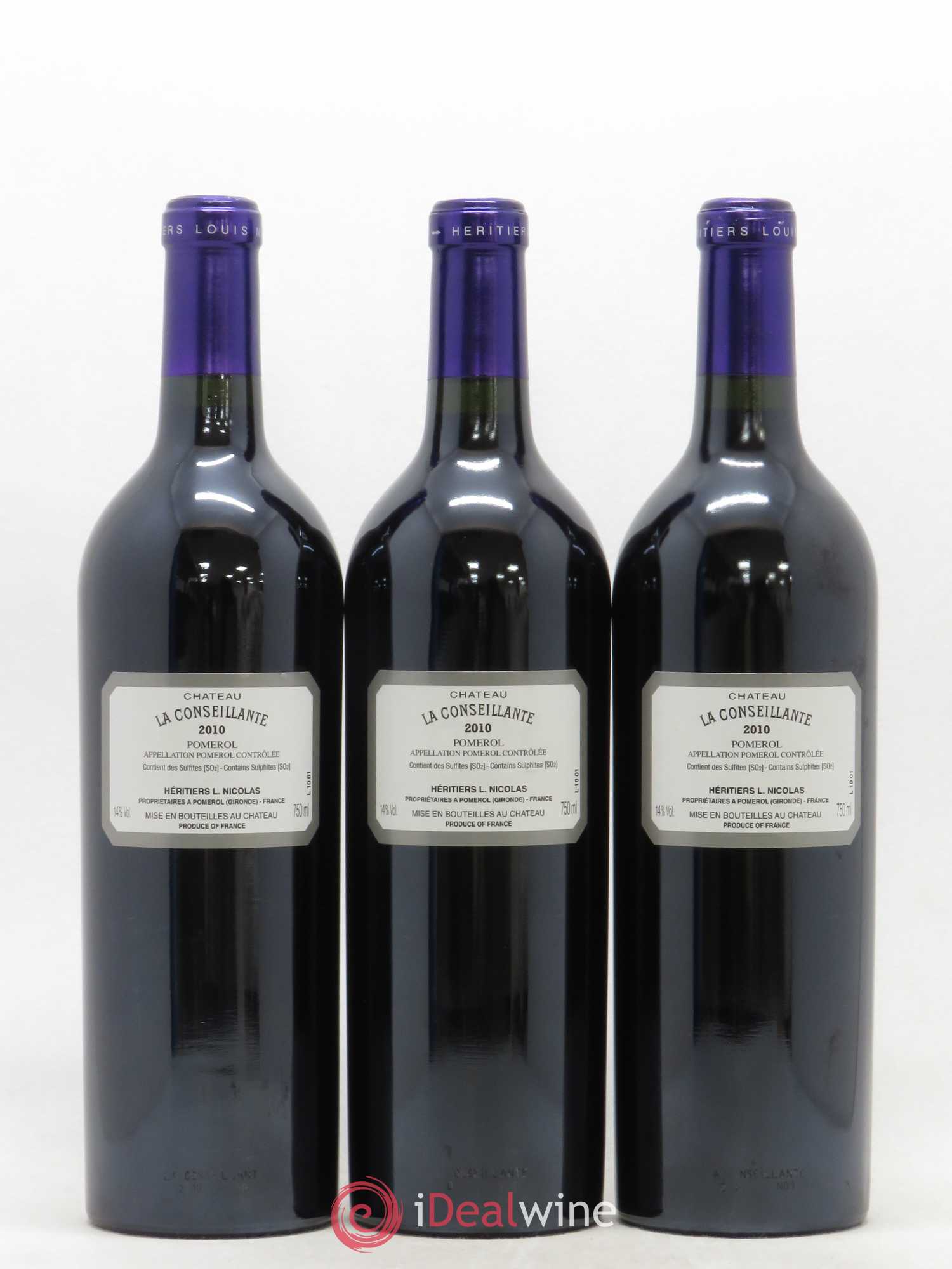 Château la Conseillante 2010 - Lot de 3 bouteilles - 1