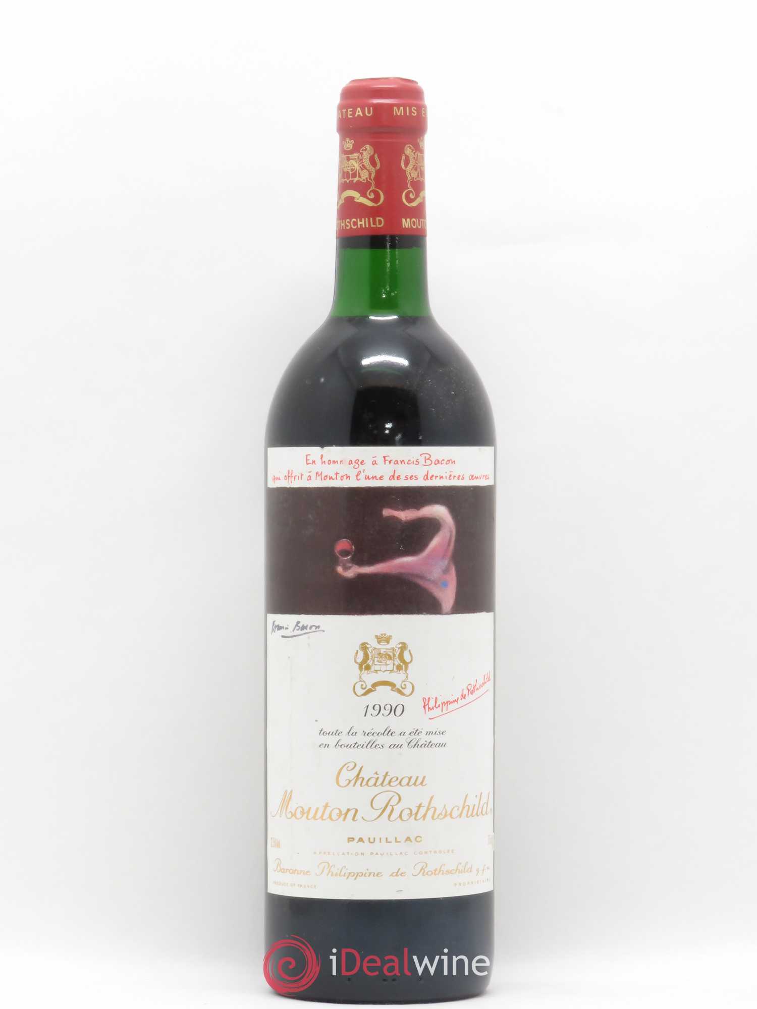 Château Mouton Rothschild 1er Grand Cru Classé 1990 - Lot de 1 bouteille - 0