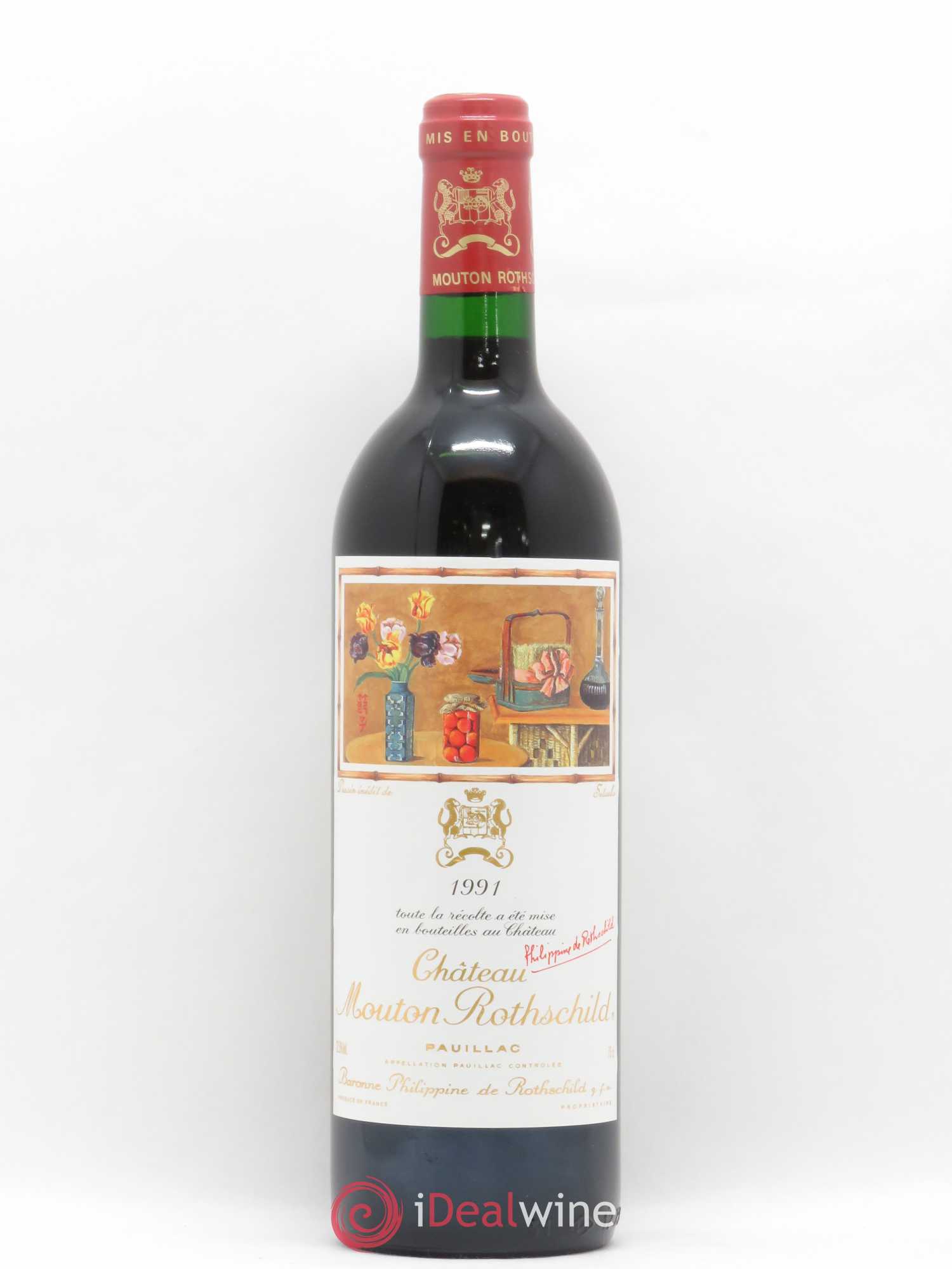 Château Mouton Rothschild 1er Grand Cru Classé 1991 - Lot de 1 bouteille - 0