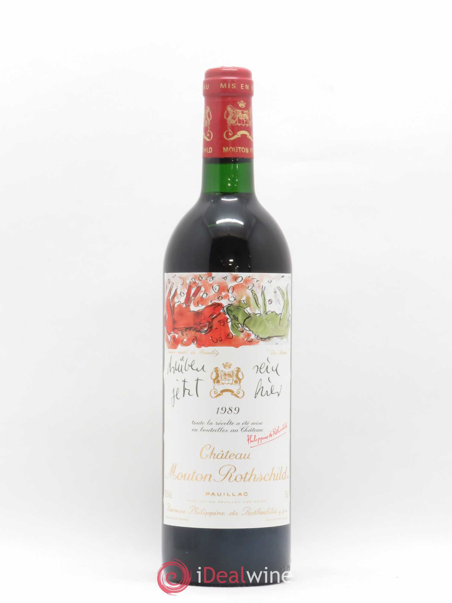 Château Mouton Rothschild 1er Grand Cru Classé 1989 - Lot de 1 bouteille - 0