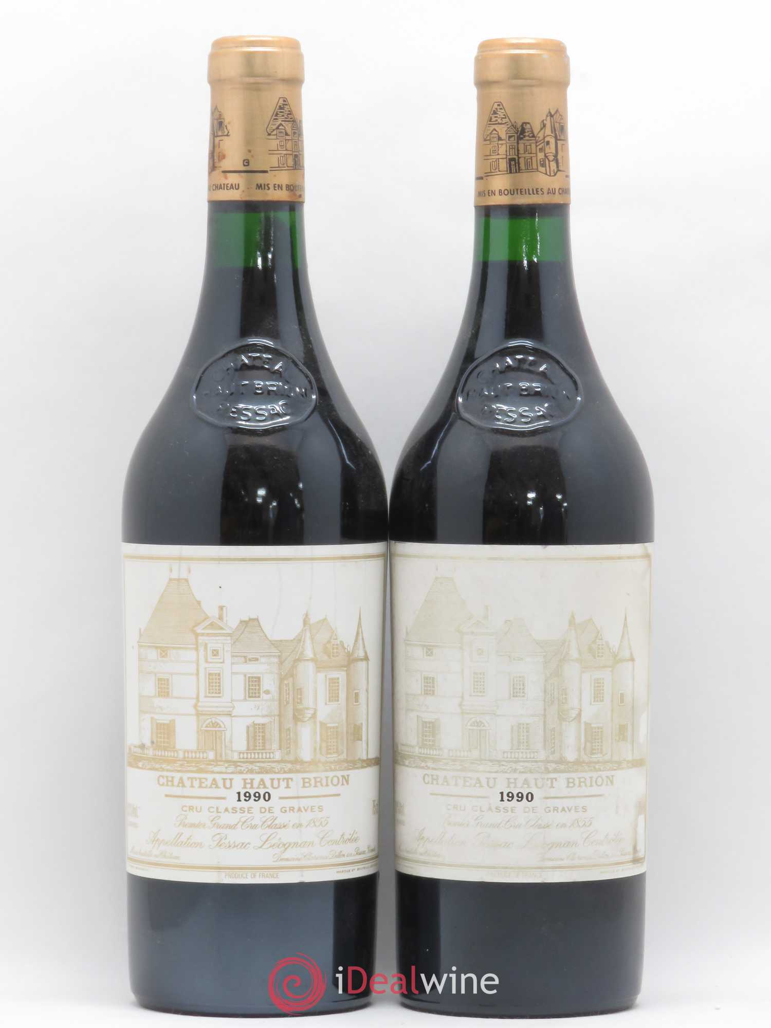 Château Haut Brion 1er Grand Cru Classé 1990 - Lot de 2 bouteilles - 0