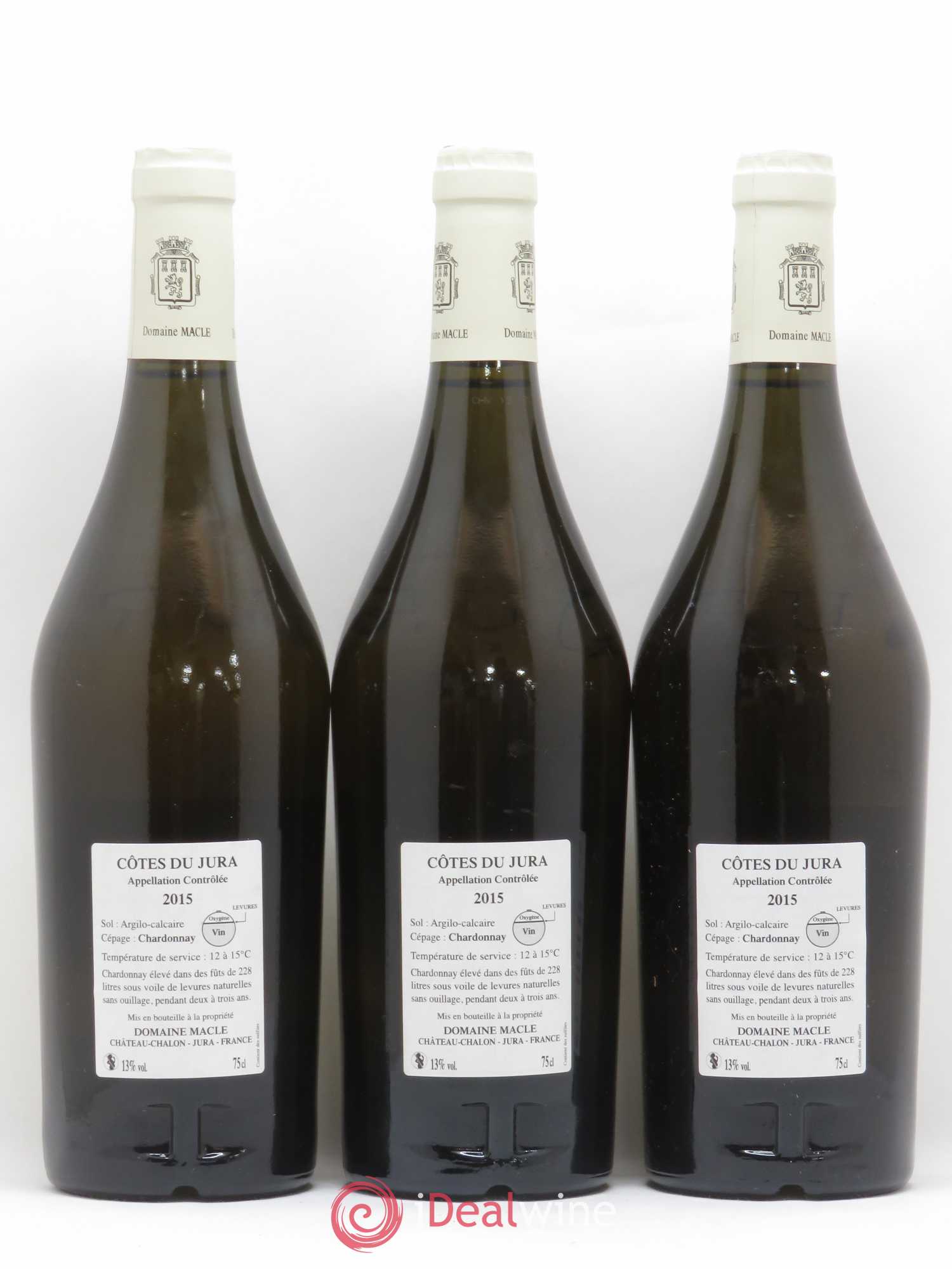 Côtes du Jura Chardonnay sous voile Jean Macle 2015 - Lot de 3 bouteilles - 1