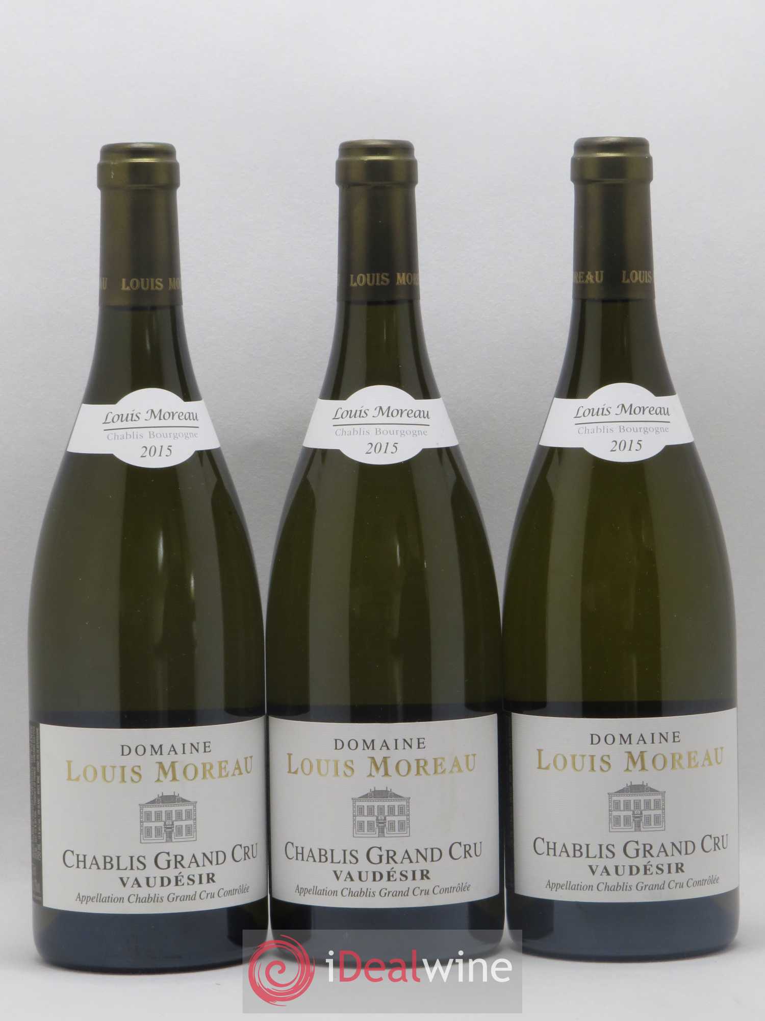 Chablis Grand Cru Vaudésir Louis Moreau 2015 - Lot de 3 bouteilles - 0