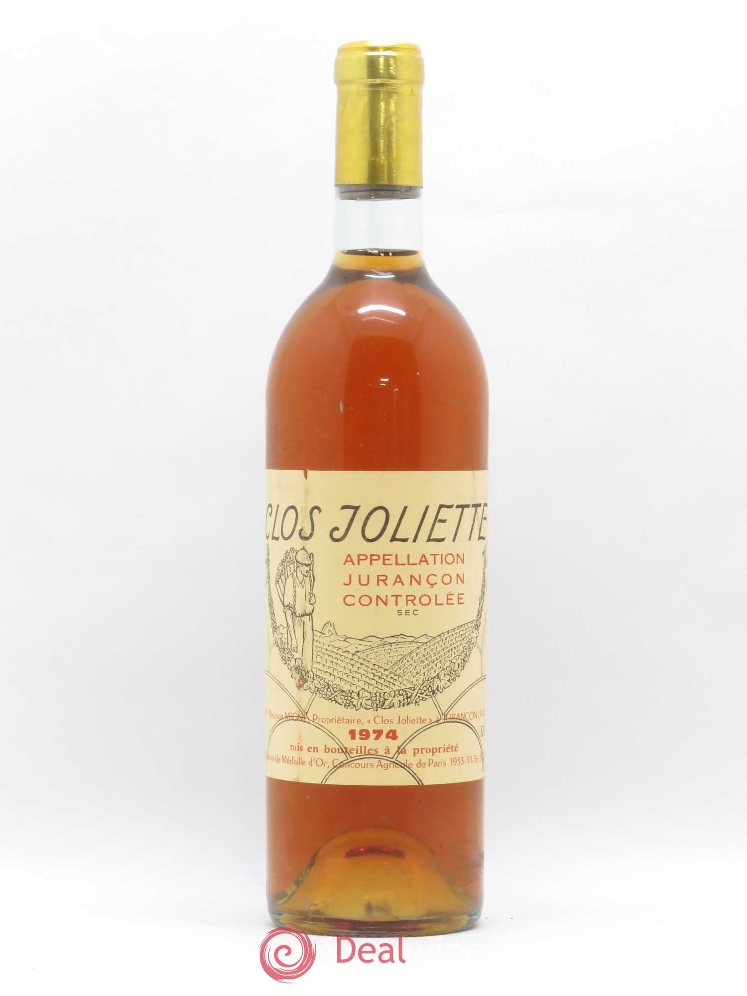 Jurançon Sec Clos Joliette 1974 - Lot de 1 bouteille - 0