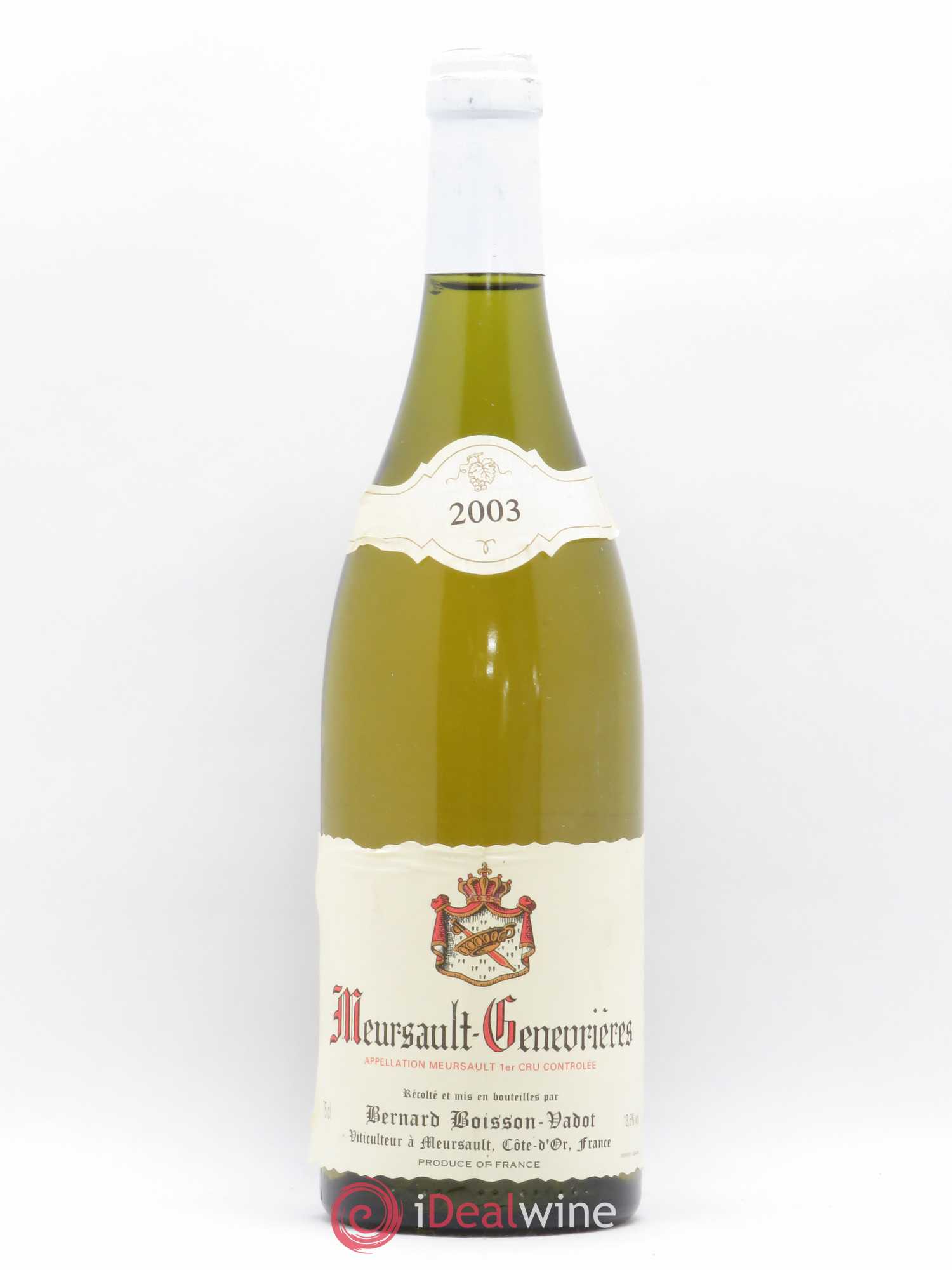 Meursault 1er Cru Genevrières Boisson-Vadot (Domaine) 2003 - Lot de 1 bouteille - 0