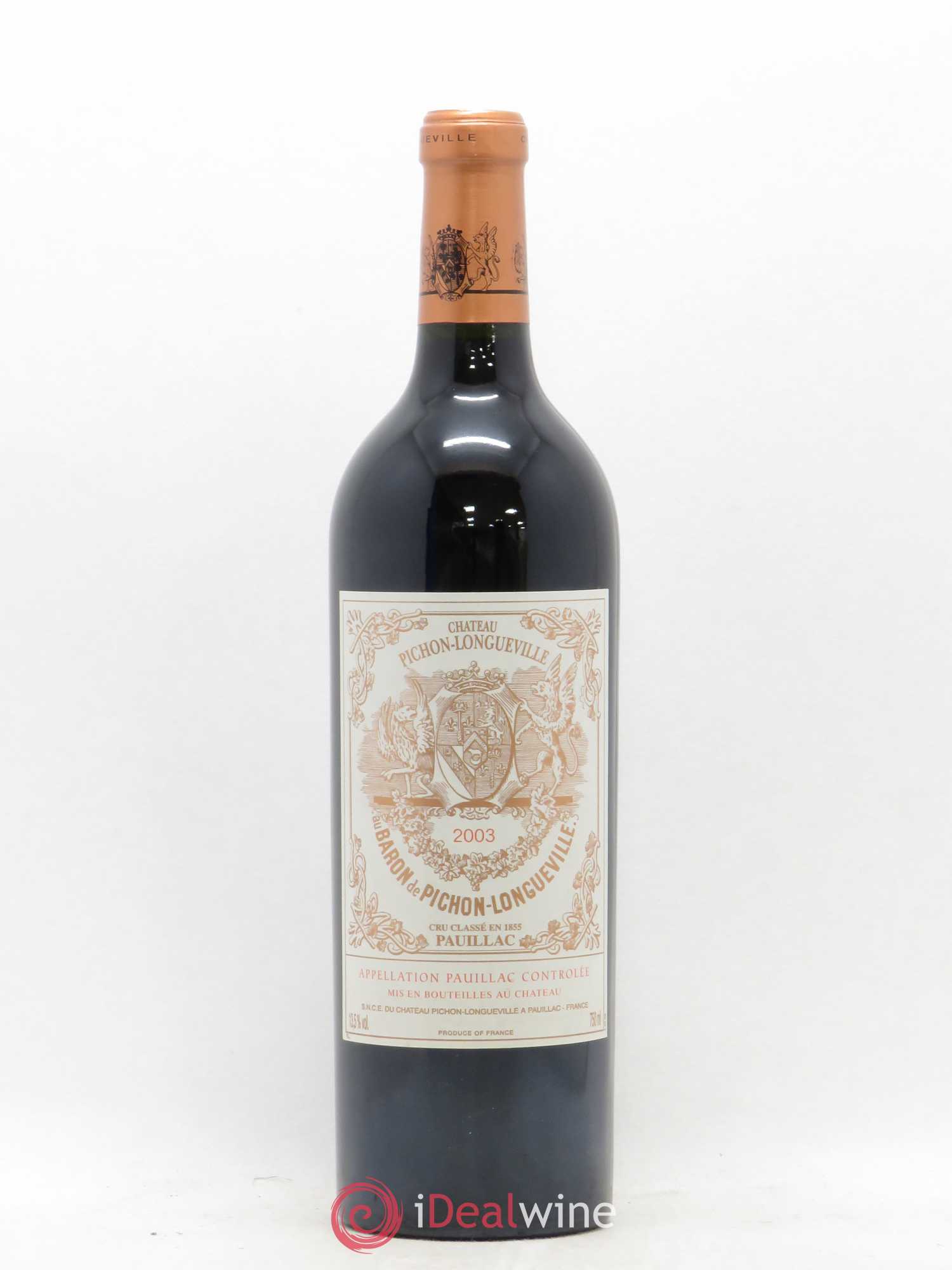 Pichon Longueville Baron 2ème Grand Cru Classé 2003 - Lot de 1 bouteille - 0