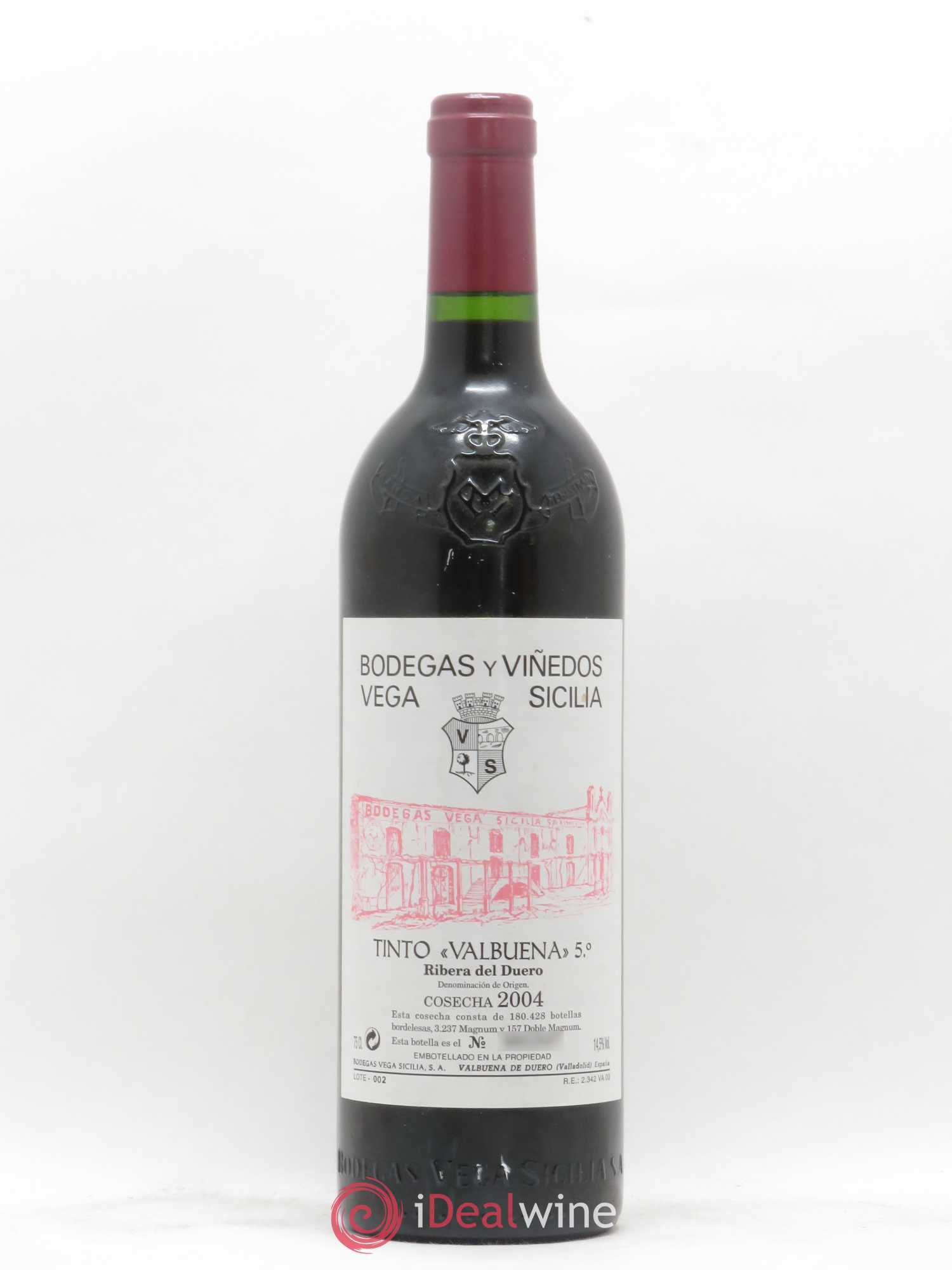 Ribera Del Duero DO Vega Sicilia Valbuena 5 ano Famille Alvarez 2004 - Lot de 1 bouteille - 0