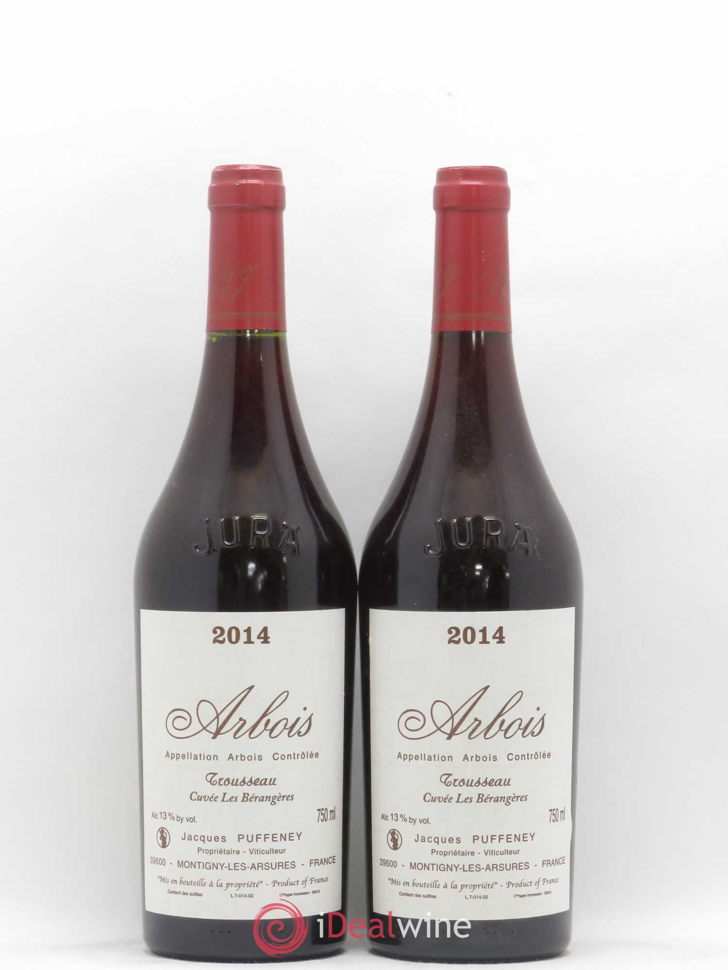 Arbois Trousseau Cuvée Les Bérangères Jacques Puffeney 2014 - Lot de 2 bouteilles - 0