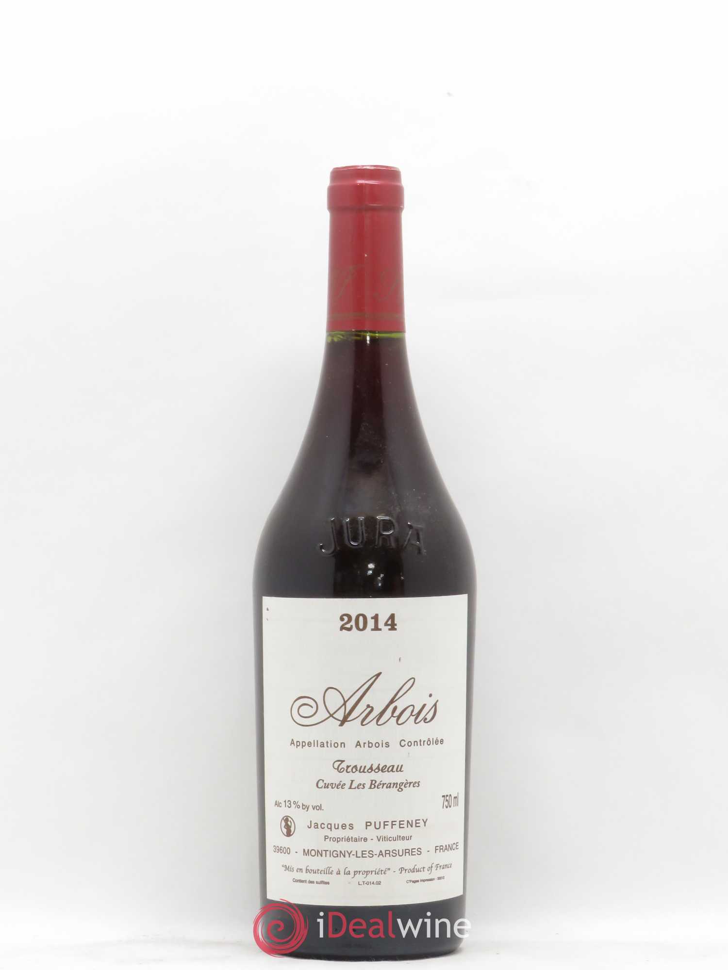 Arbois Trousseau Cuvée Les Bérangères Jacques Puffeney 2014 - Lot de 1 bouteille - 0