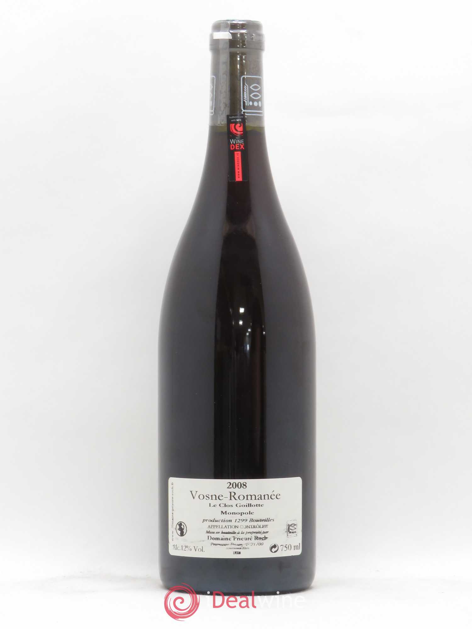 Vosne-Romanée Le Clos Goillotte Prieuré Roch 2008 - Lot de 1 bouteille - 1