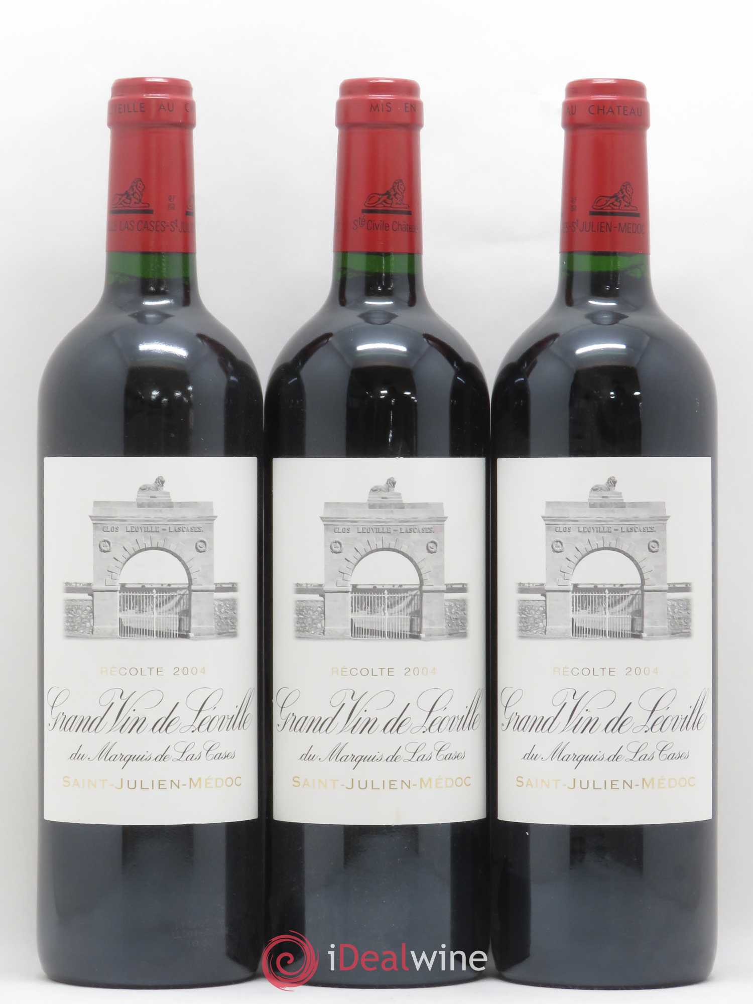 Château Léoville Las Cases 2ème Grand Cru Classé 2004 - Lot de 3 bouteilles - 0