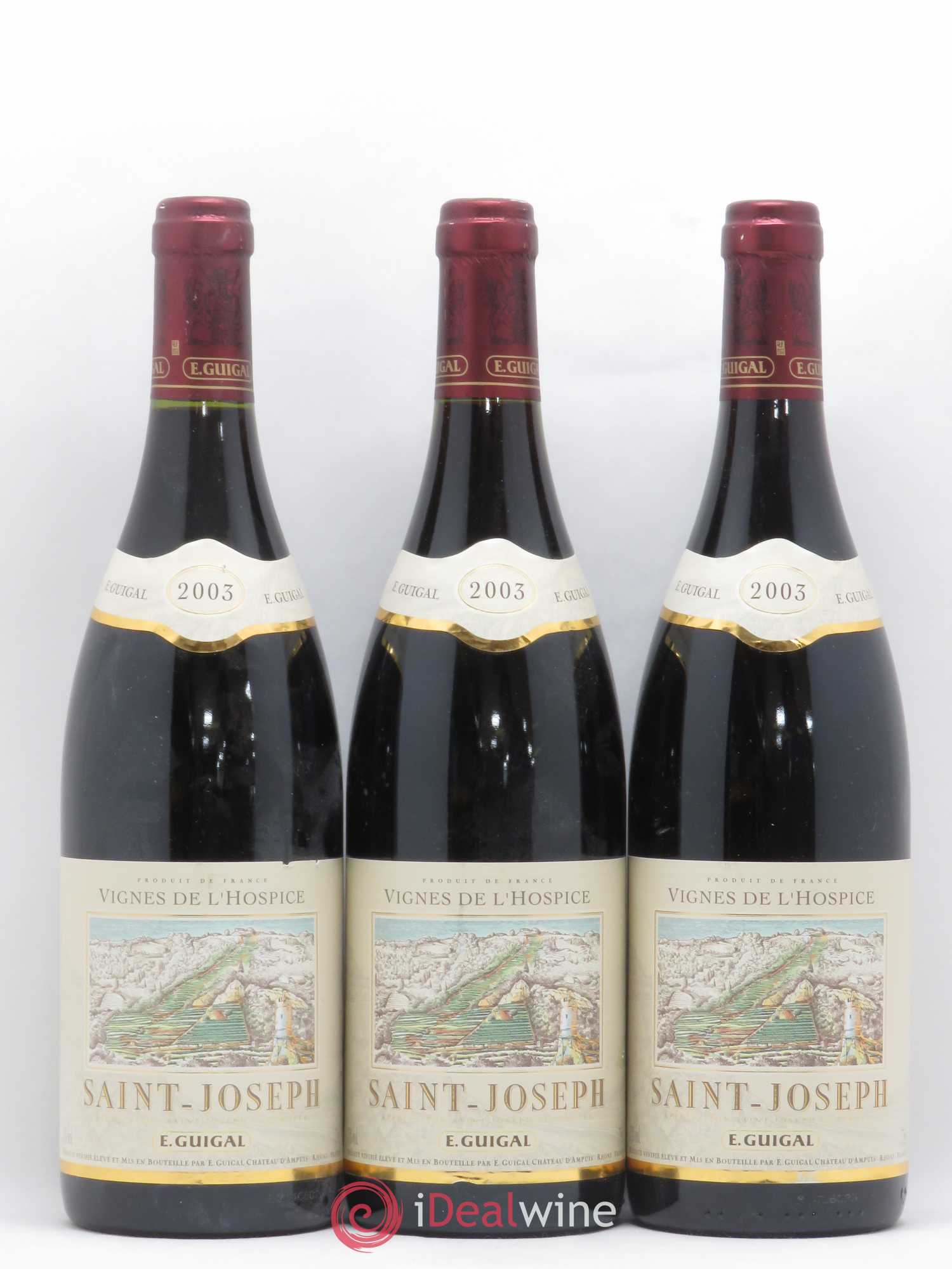 Saint-Joseph Vignes de l'Hospice Guigal 2003 - Lot de 3 bouteilles - 0