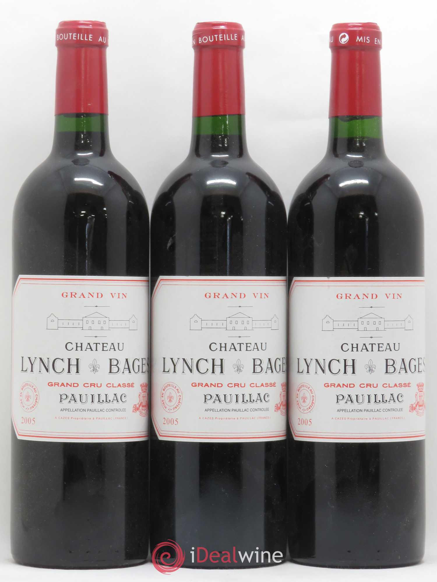 Château Lynch Bages 5ème Grand Cru Classé 2005 - Lot de 3 bouteilles - 0