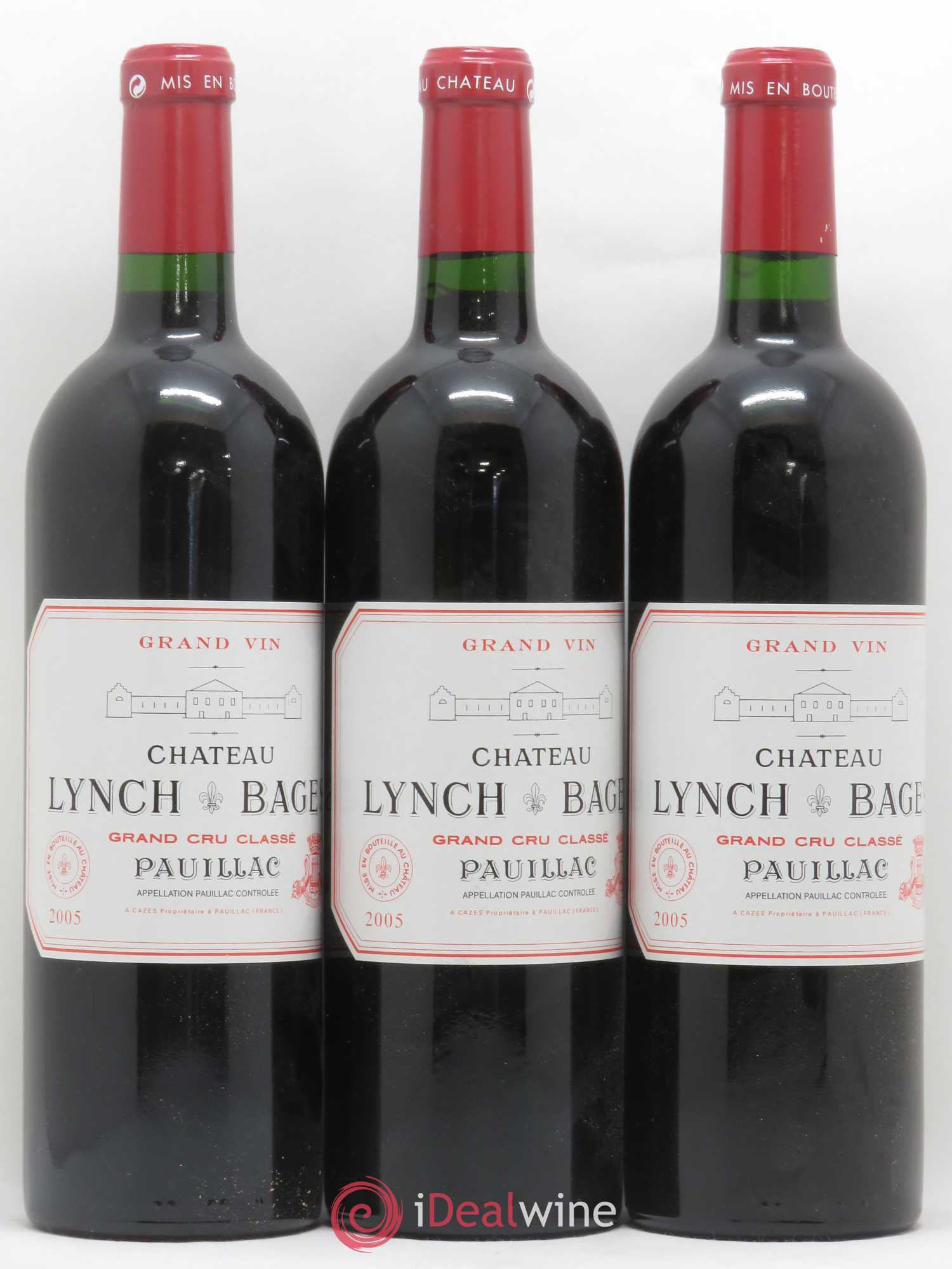 Château Lynch Bages 5ème Grand Cru Classé 2005 - Lot de 3 bouteilles - 0
