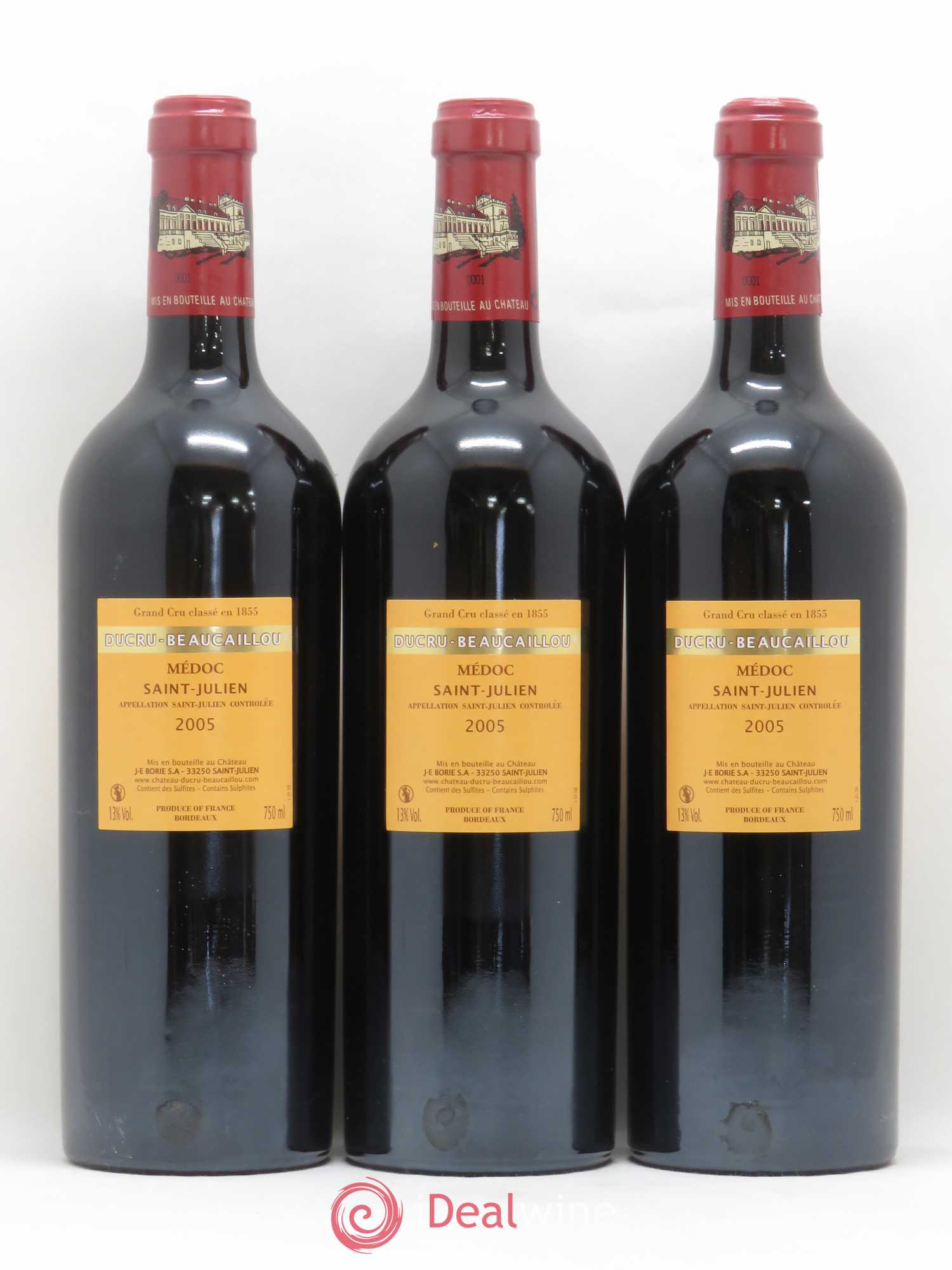 Château Ducru Beaucaillou 2ème Grand Cru Classé 2005 - Lot de 3 bouteilles - 1