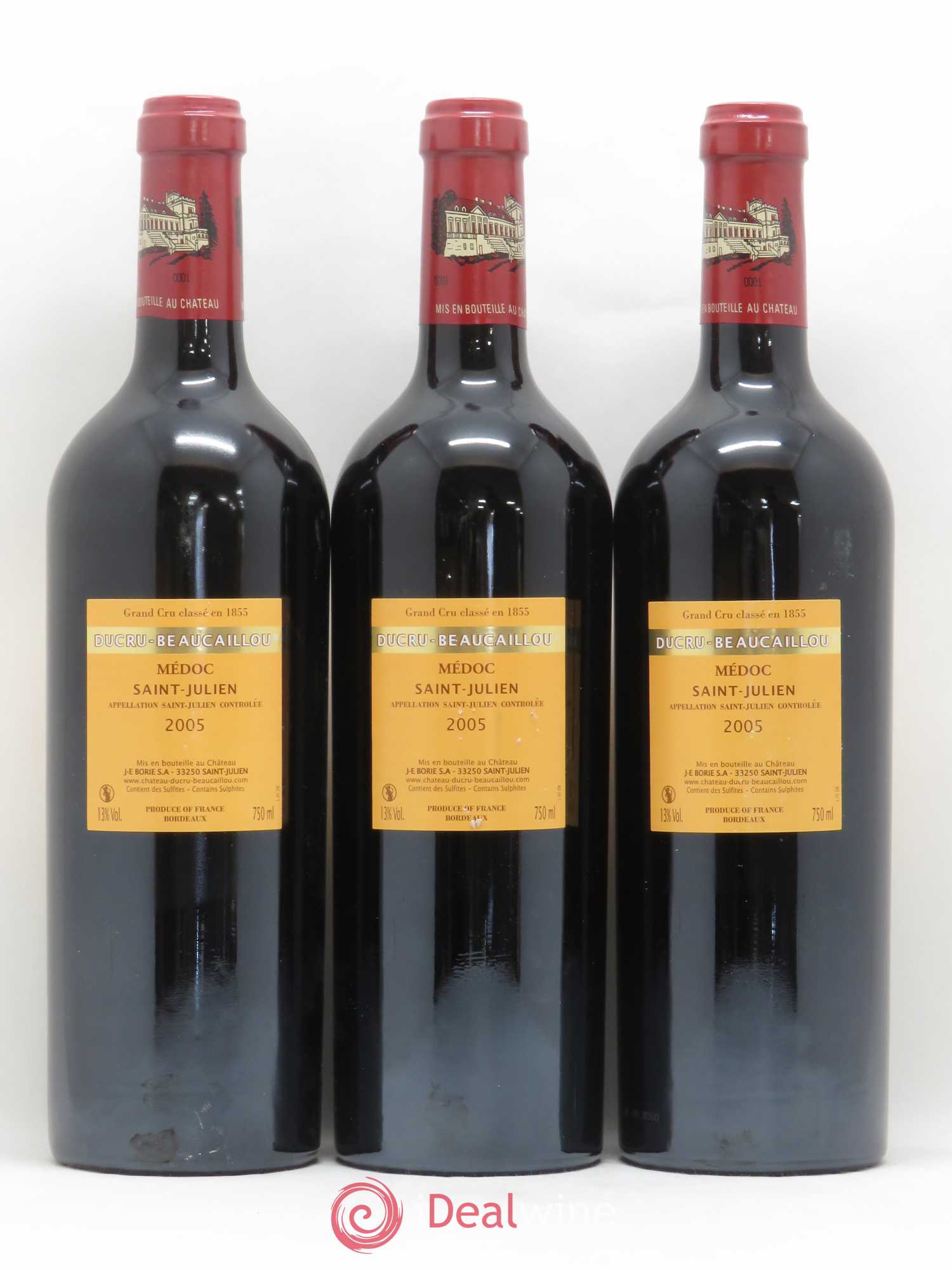 Château Ducru Beaucaillou 2ème Grand Cru Classé 2005 - Lot de 3 bouteilles - 1
