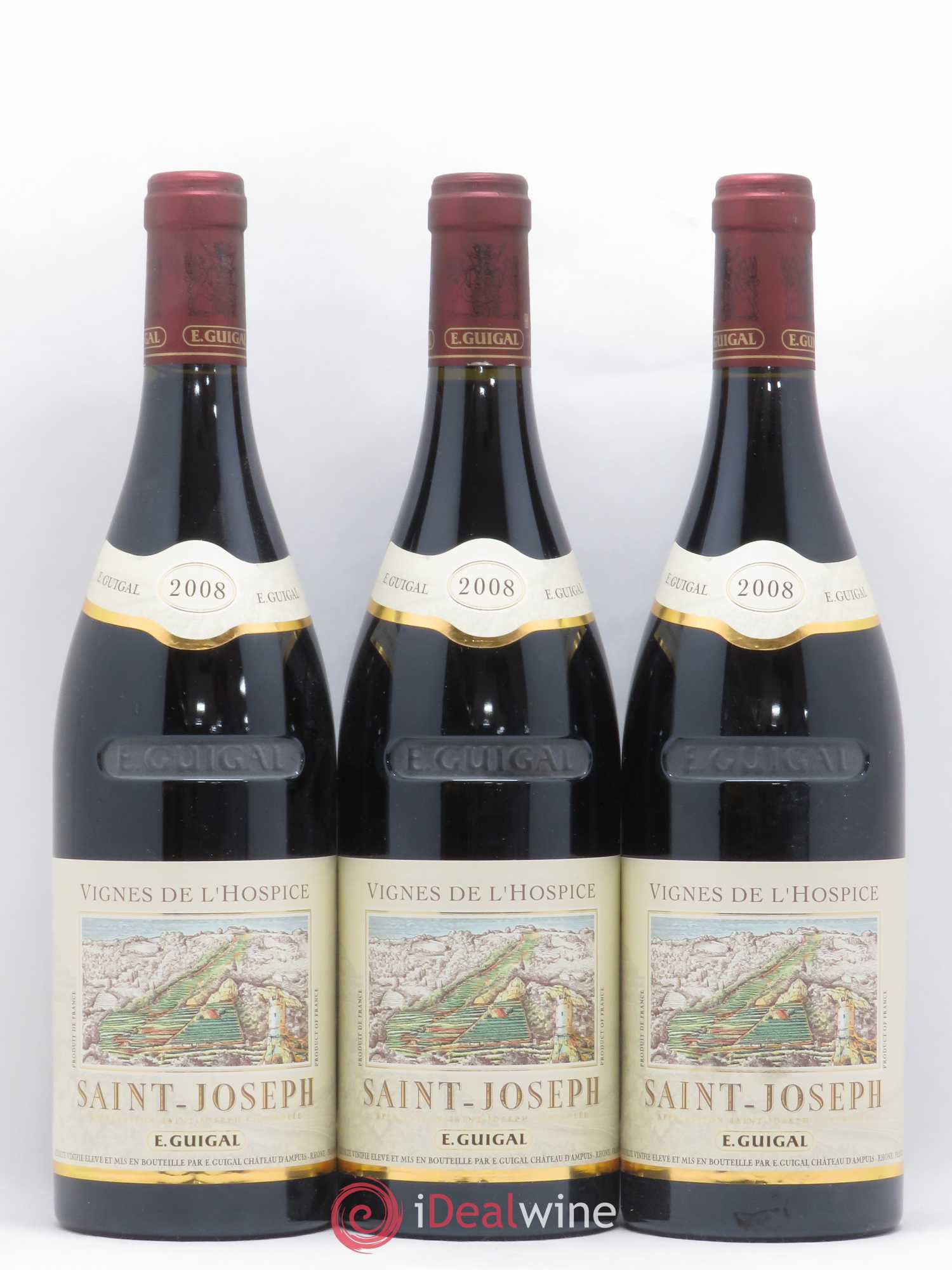 Saint-Joseph Vignes de l'Hospice Guigal 2008 - Lot de 3 bouteilles - 0