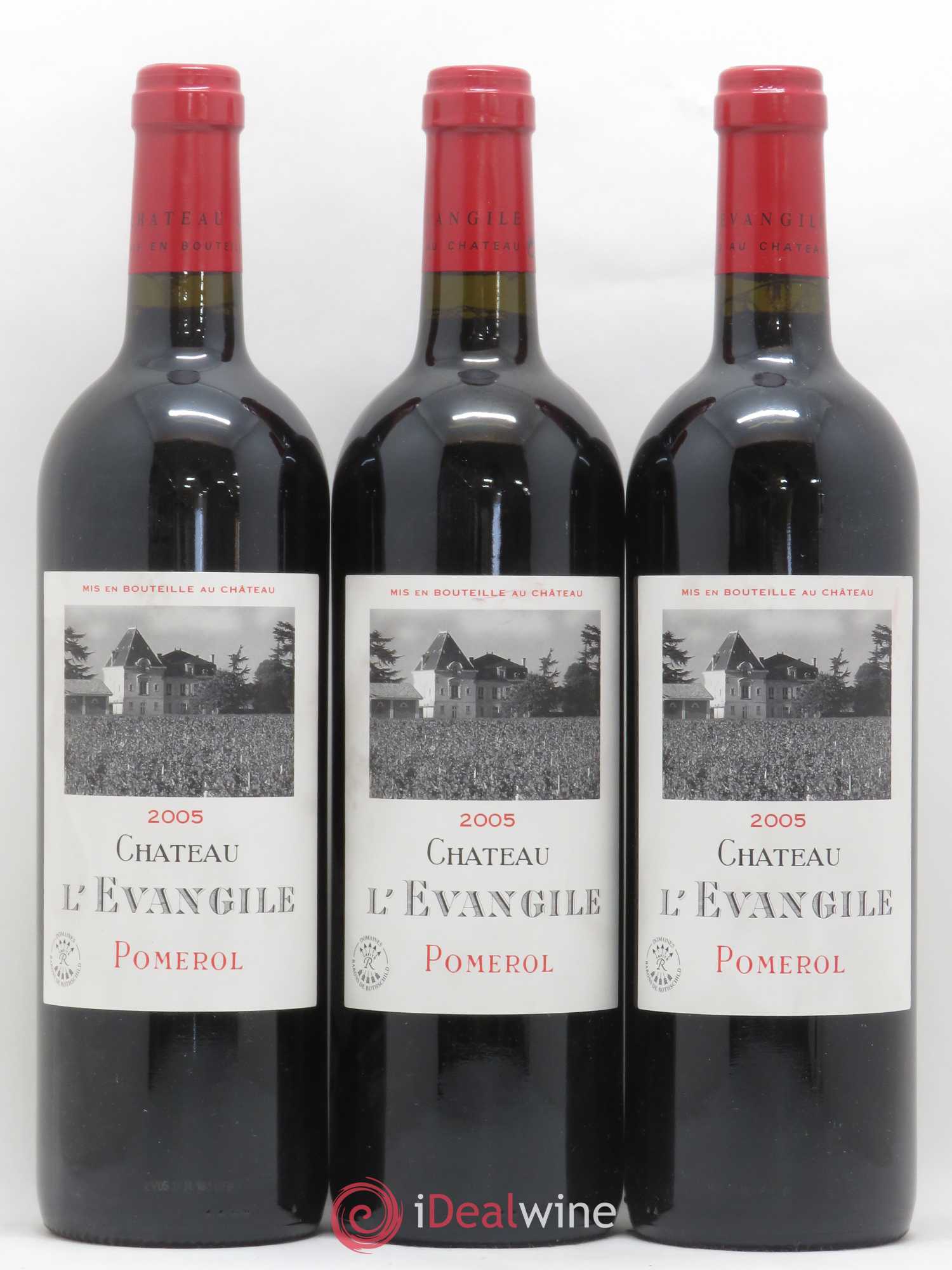 Château l' Évangile 2005 - Lot de 3 bouteilles - 0