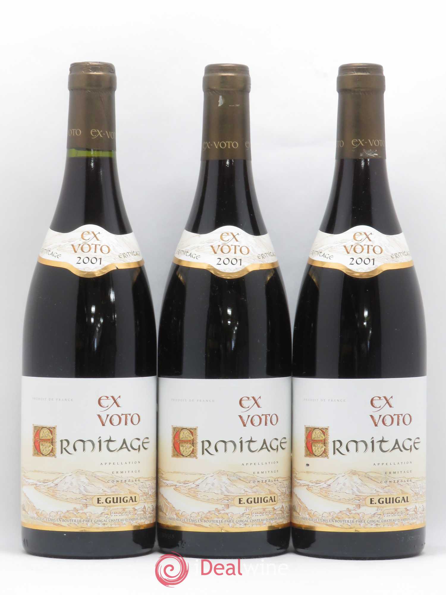Ermitage Ex Voto Guigal 2001 - Lot de 3 bouteilles - 0